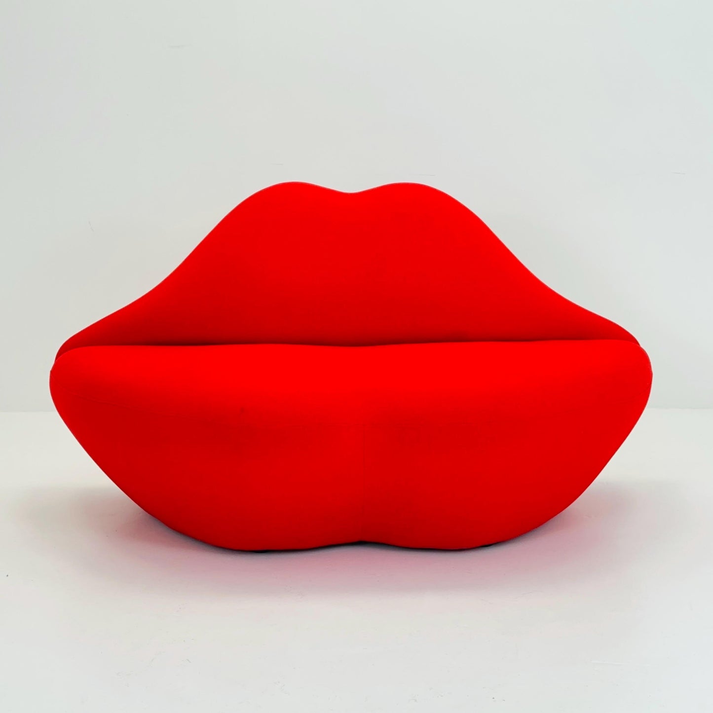 Mid Century Bocca Style Red Lips Sofa | Iconic Pop Art Seating | Italian Design 1990s