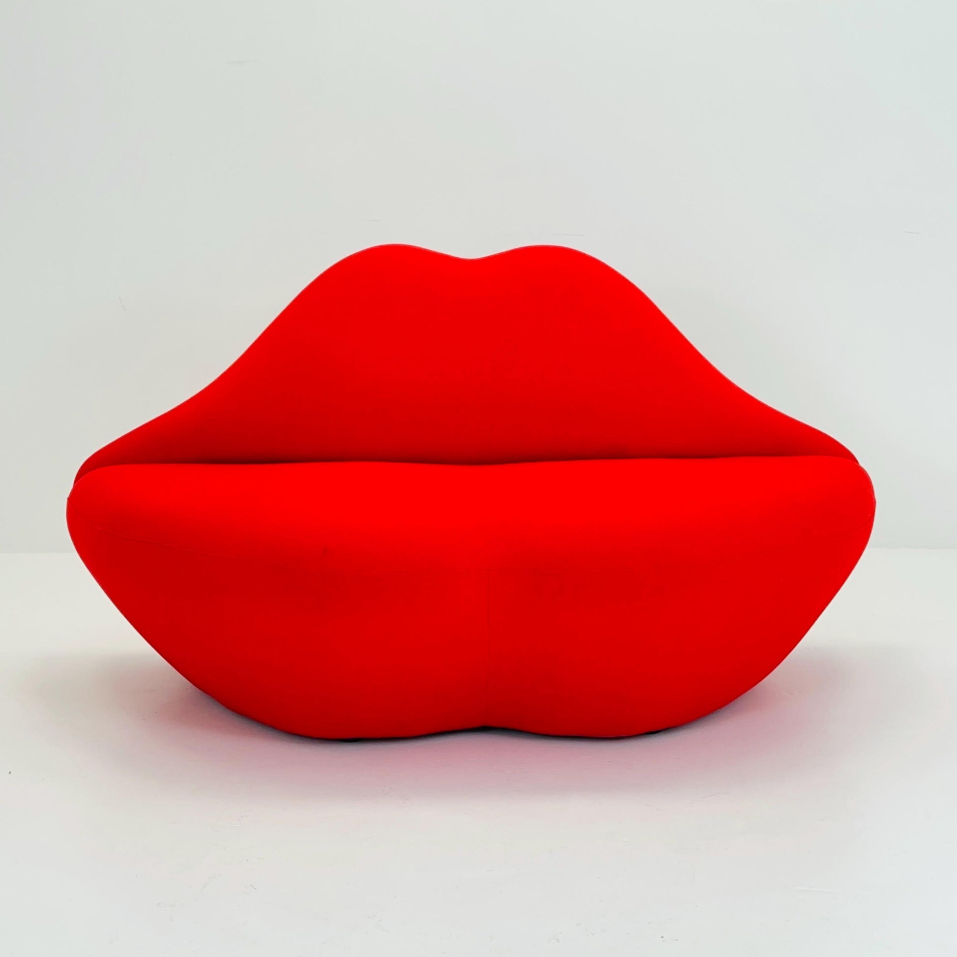 Mid Century Bocca Style Red Lips Sofa | Iconic Pop Art Seating | Italian Design 1990s