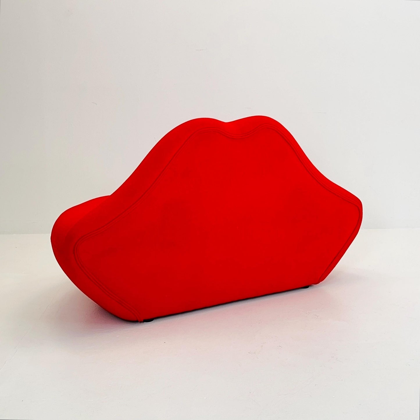 Mid Century Bocca Style Red Lips Sofa | Iconic Pop Art Seating | Italian Design 1990s
