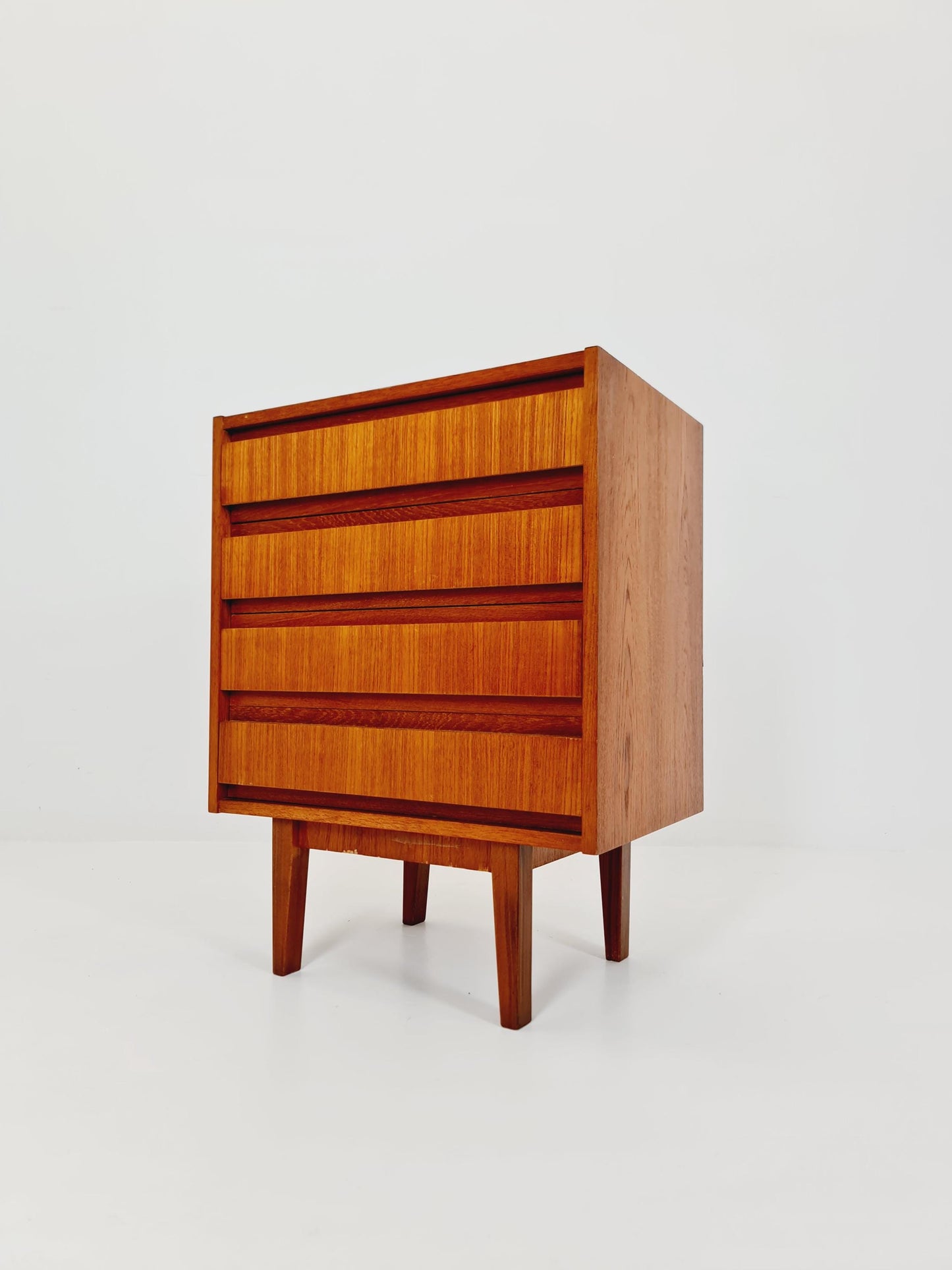 Midcentury German Teak chest of drawers / 4 drawers cabinet by Boehme , 1960s
