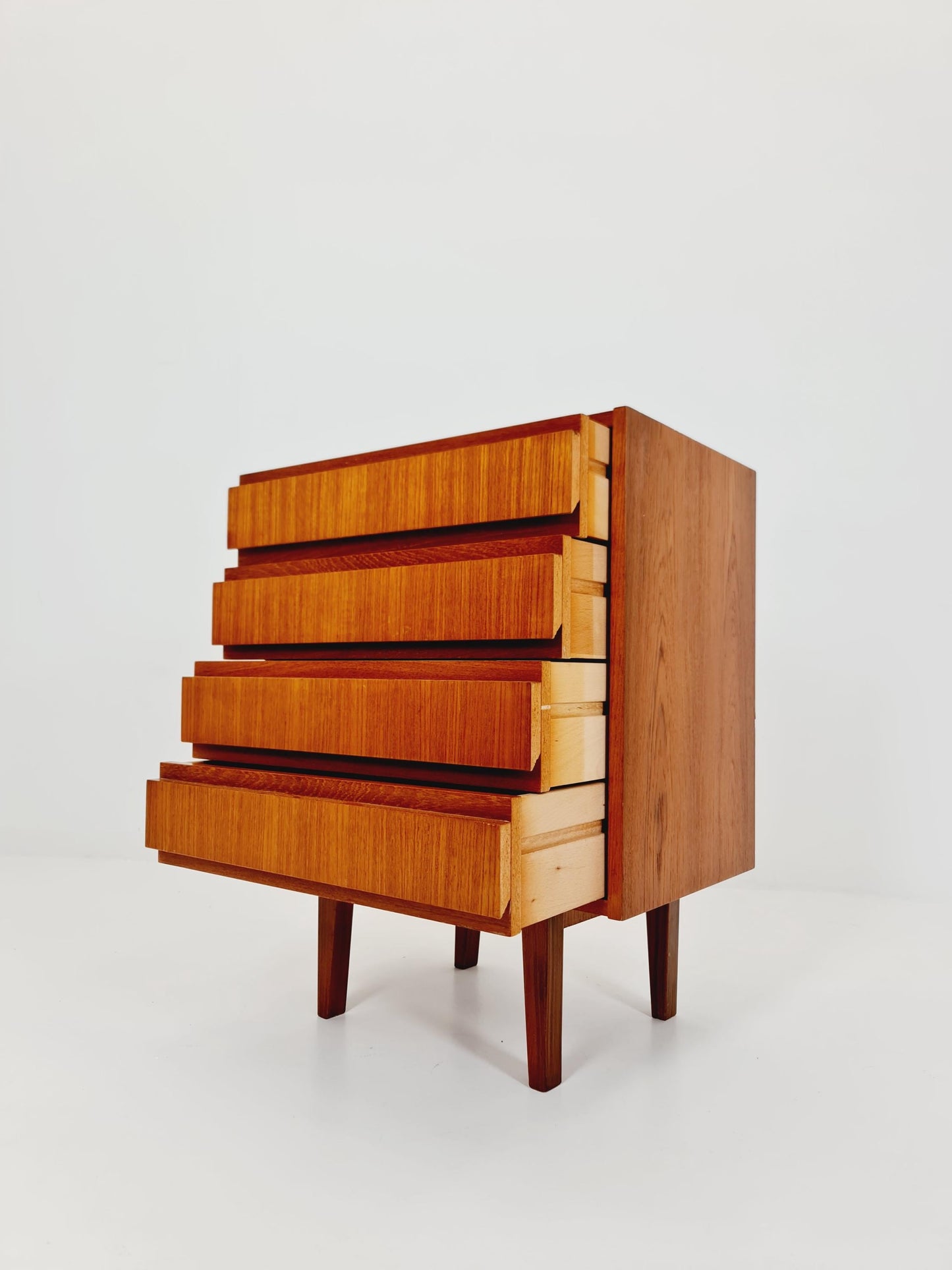 Midcentury German Teak chest of drawers / 4 drawers cabinet by Boehme , 1960s