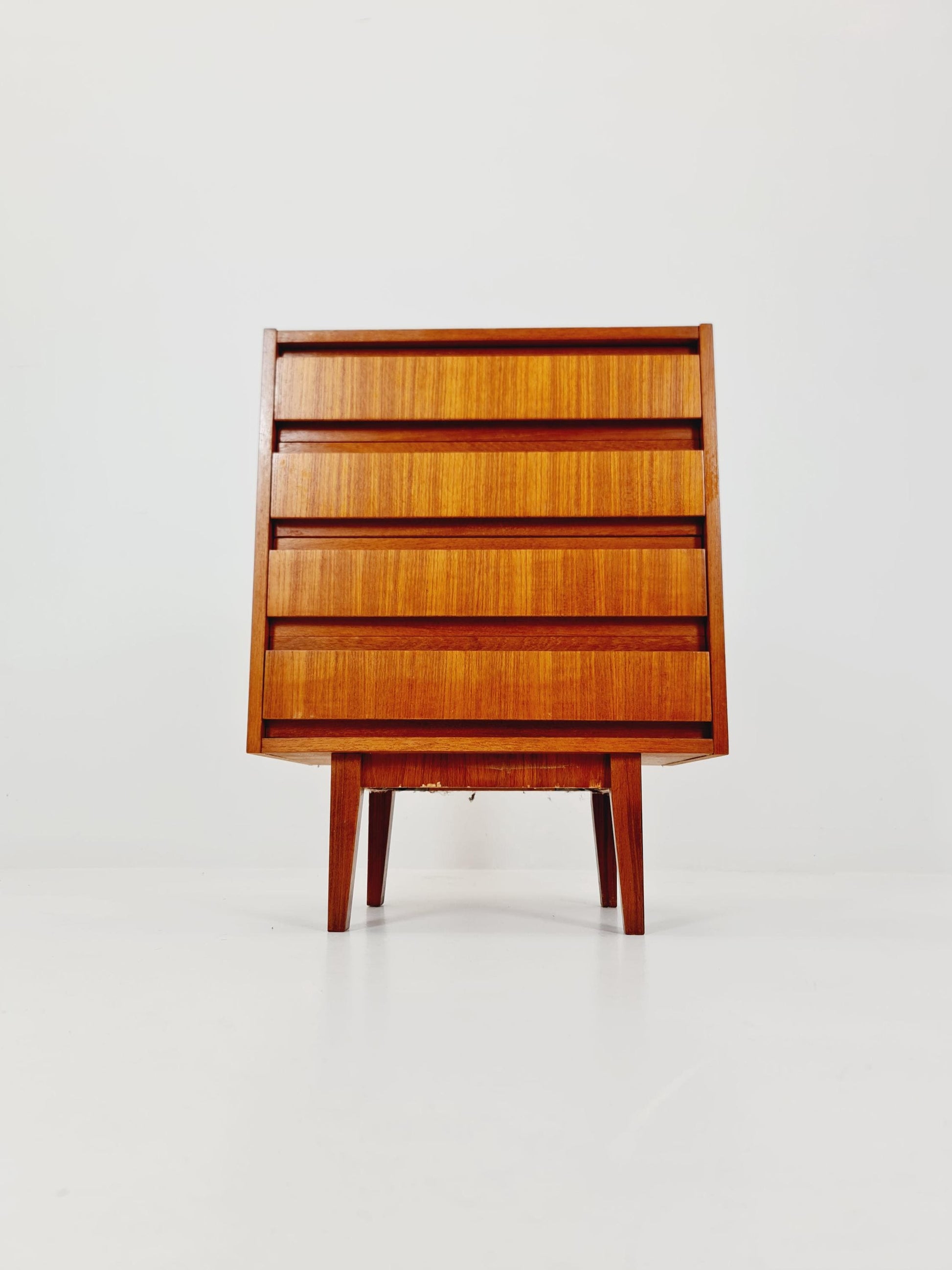 Midcentury German Teak chest of drawers / 4 drawers cabinet by Boehme , 1960s