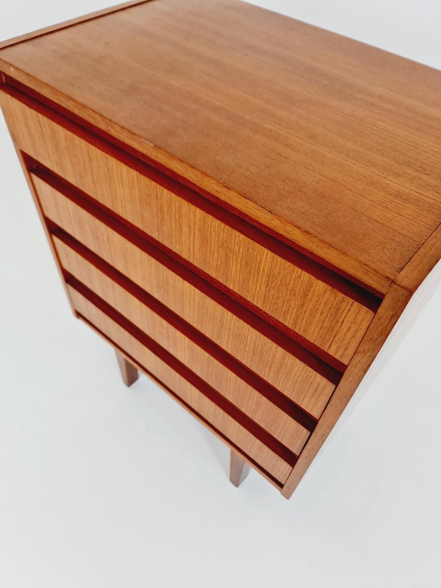 Midcentury German Teak chest of drawers / 4 drawers cabinet by Boehme , 1960s