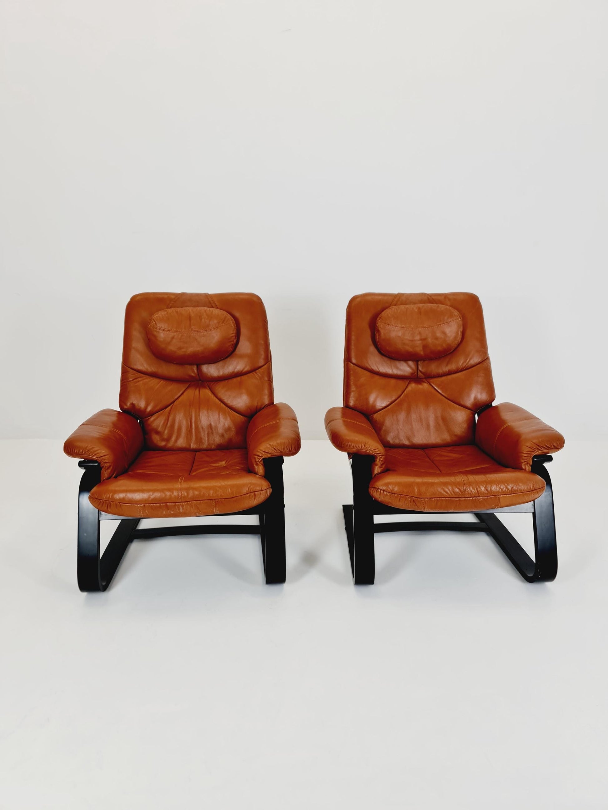 Mid century Armchairs By Ake Fribyter 1970s Set of 2