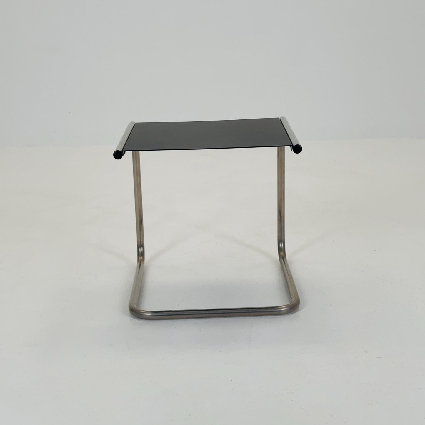 FIAM Club Side Table | Bauhaus Design Italy | Metal & Chrome | Black Modernist Side Table | Outdoor / Indoor