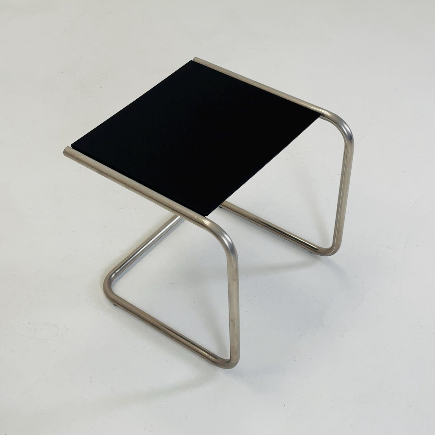 FIAM Club Side Table | Bauhaus Design Italy | Metal & Chrome | Black Modernist Side Table | Outdoor / Indoor