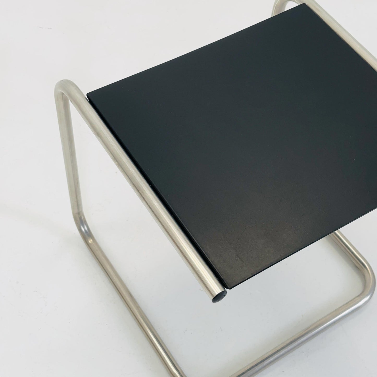 FIAM Club Side Table | Bauhaus Design Italy | Metal & Chrome | Black Modernist Side Table | Outdoor / Indoor