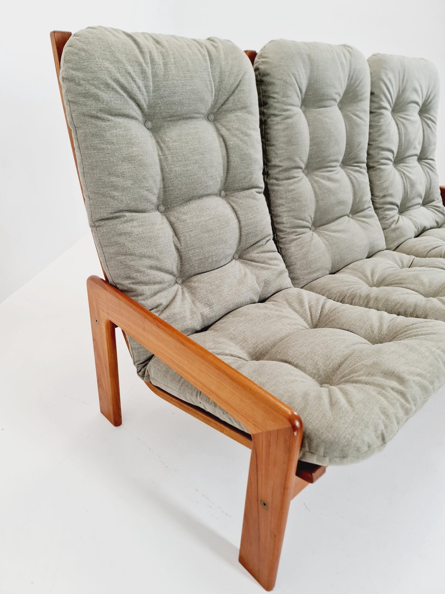 Mid Century couch in teak 3-Seater Sofa by EMC Denmark 1960