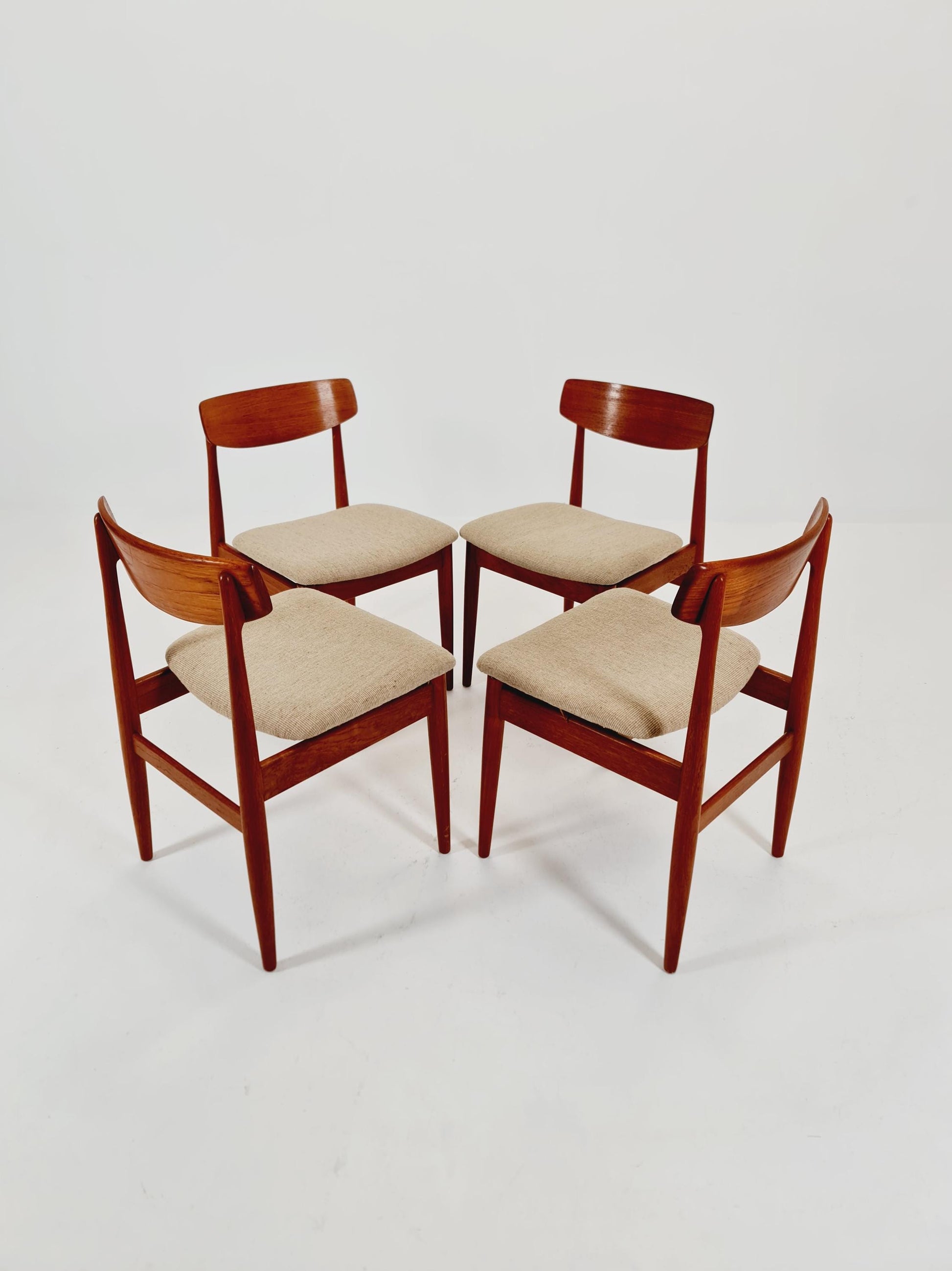 Vintage Midcentury German teak chairs by Casala, 1960s set of 4