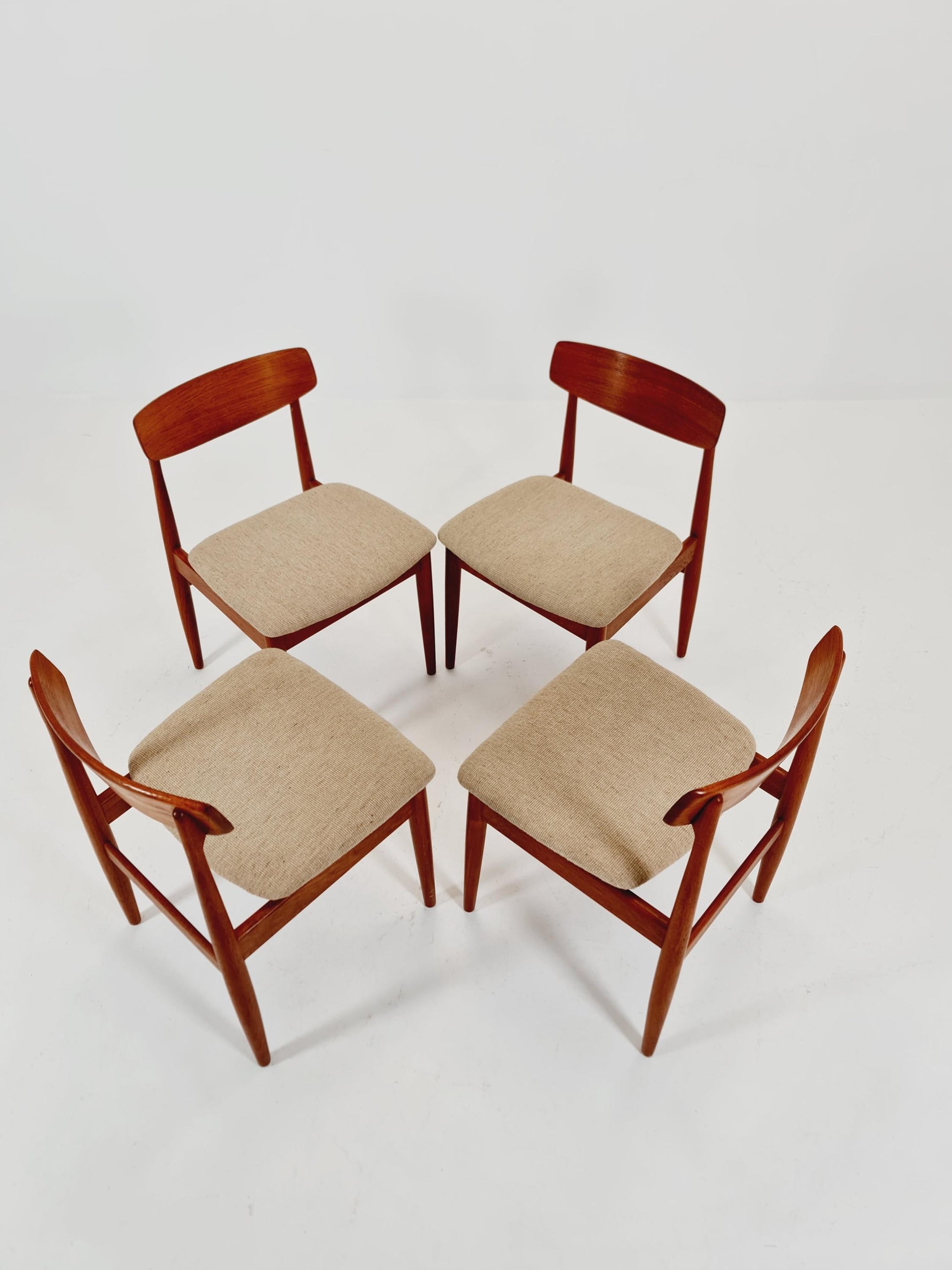 Vintage Midcentury German teak chairs by Casala, 1960s set of 4