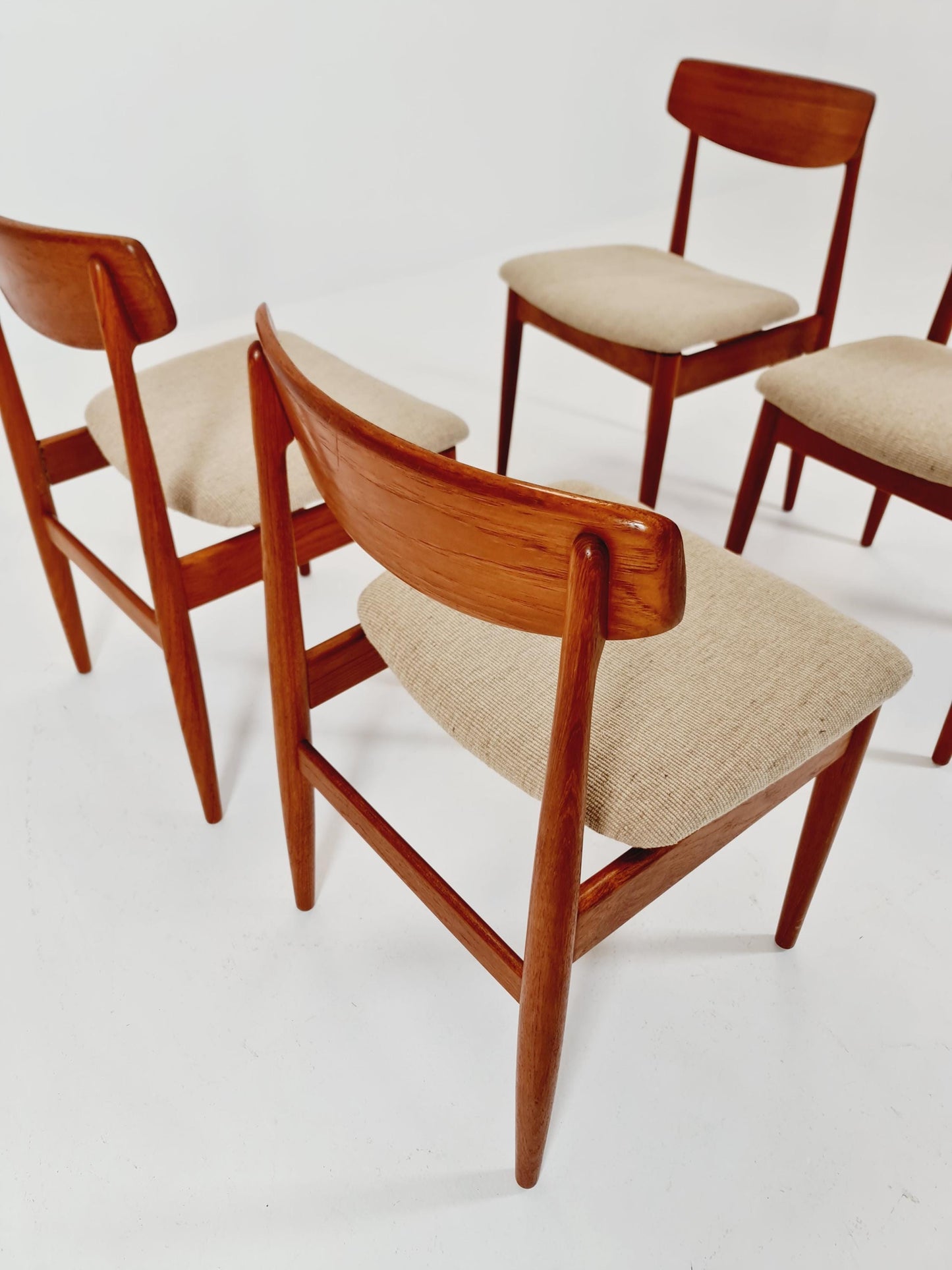 Vintage Midcentury German teak chairs by Casala, 1960s set of 4