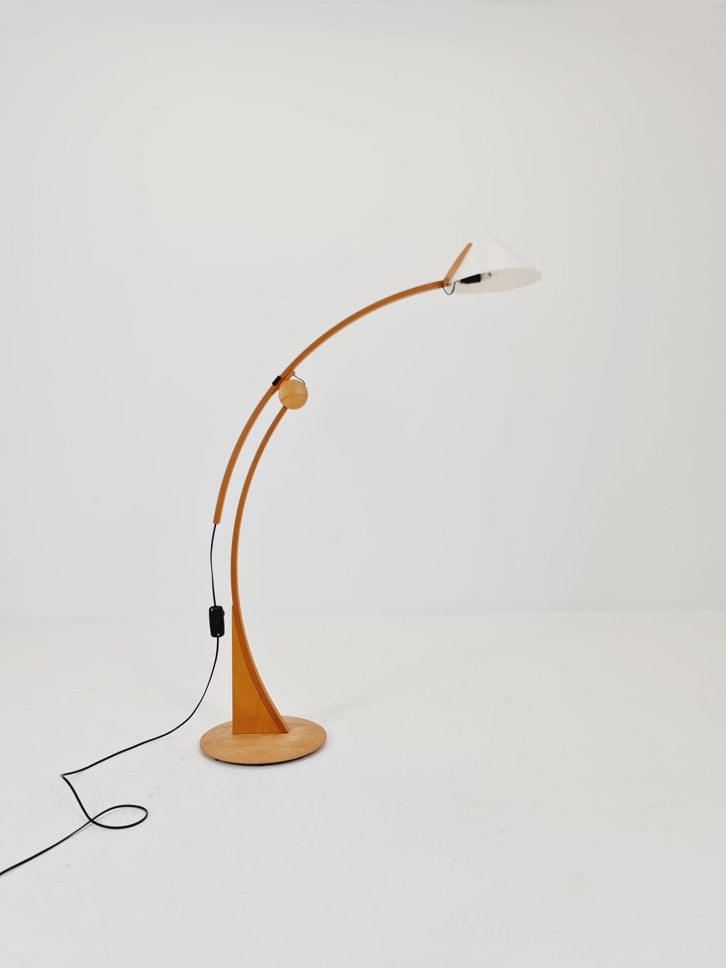 Mid century rare beech floor lamp by Domus Denmark 1970s