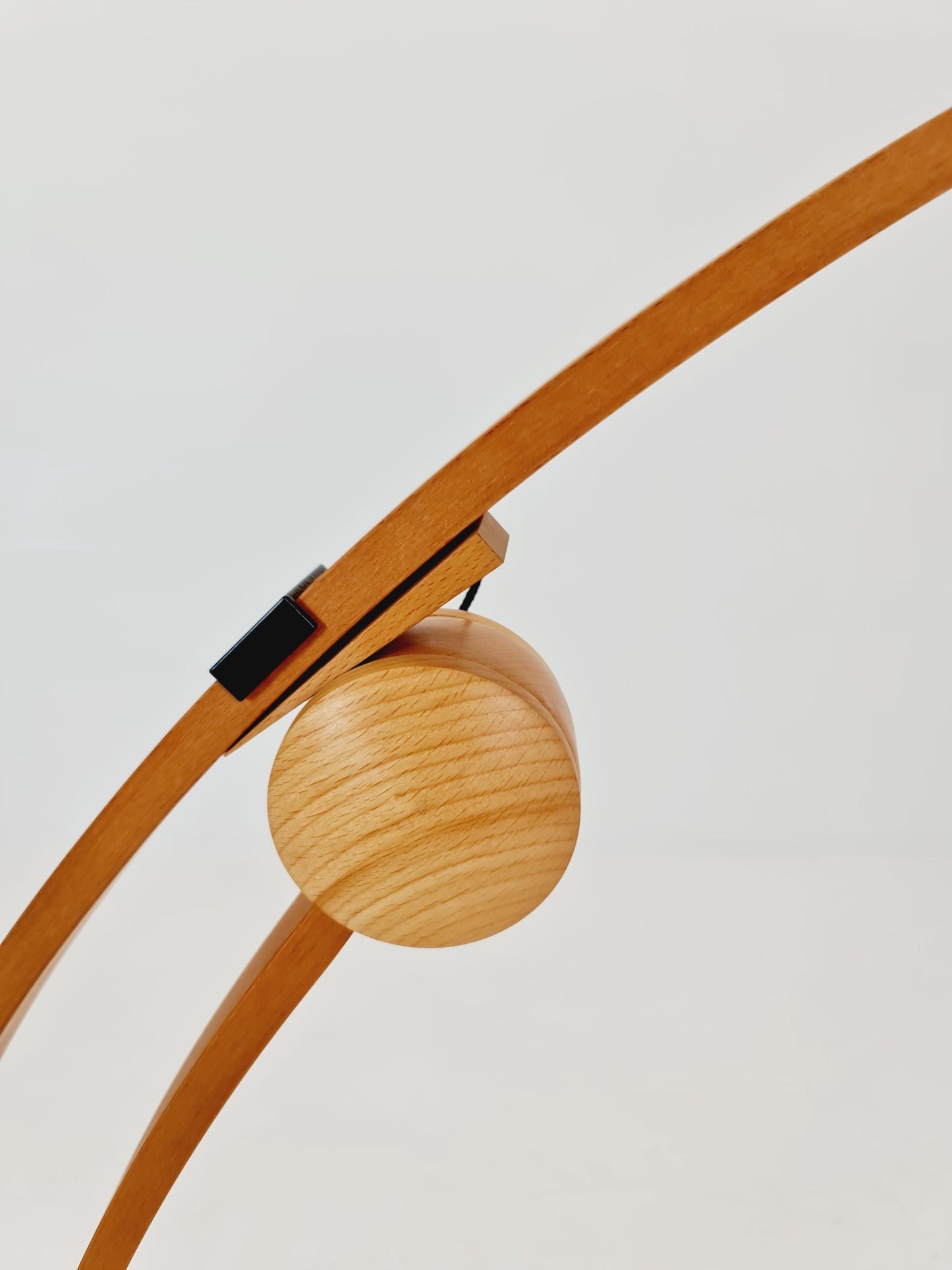 Mid century rare beech floor lamp by Domus Denmark 1970s