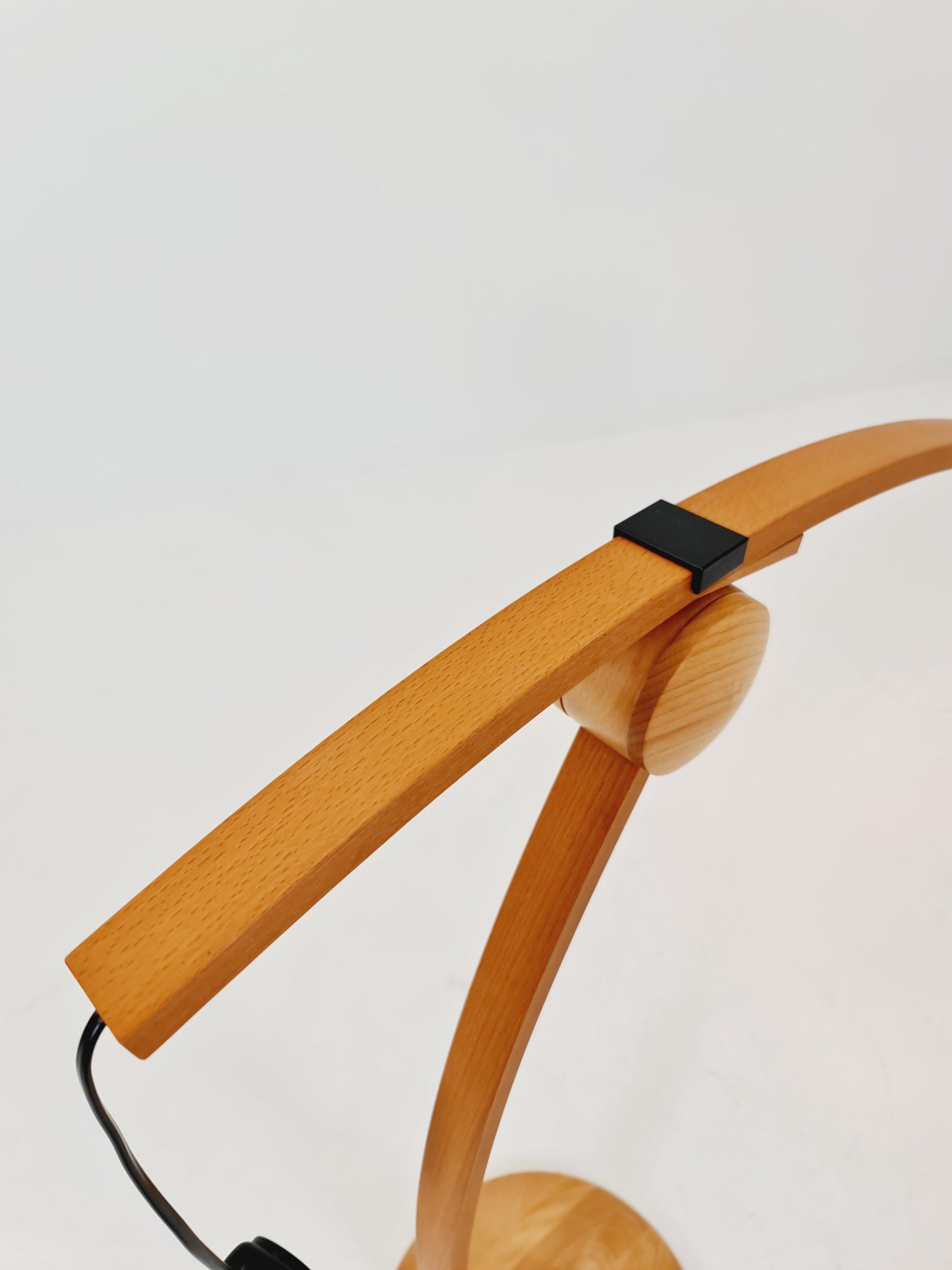 Mid century rare beech floor lamp by Domus Denmark 1970s