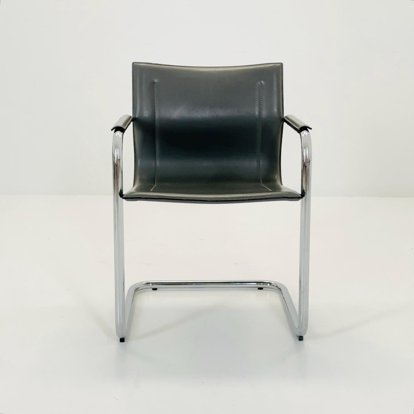 Mid century Italian Cantilever MG15 leather Armchair by Matteo Grassi, 1970s