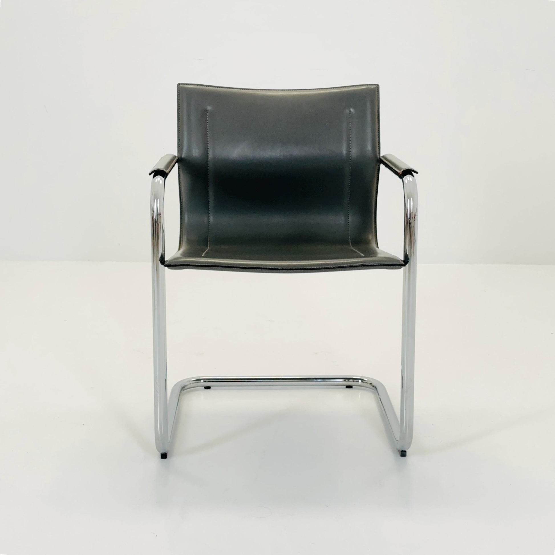 Mid century Italian Cantilever MG15 leather Armchair by Matteo Grassi, 1970s