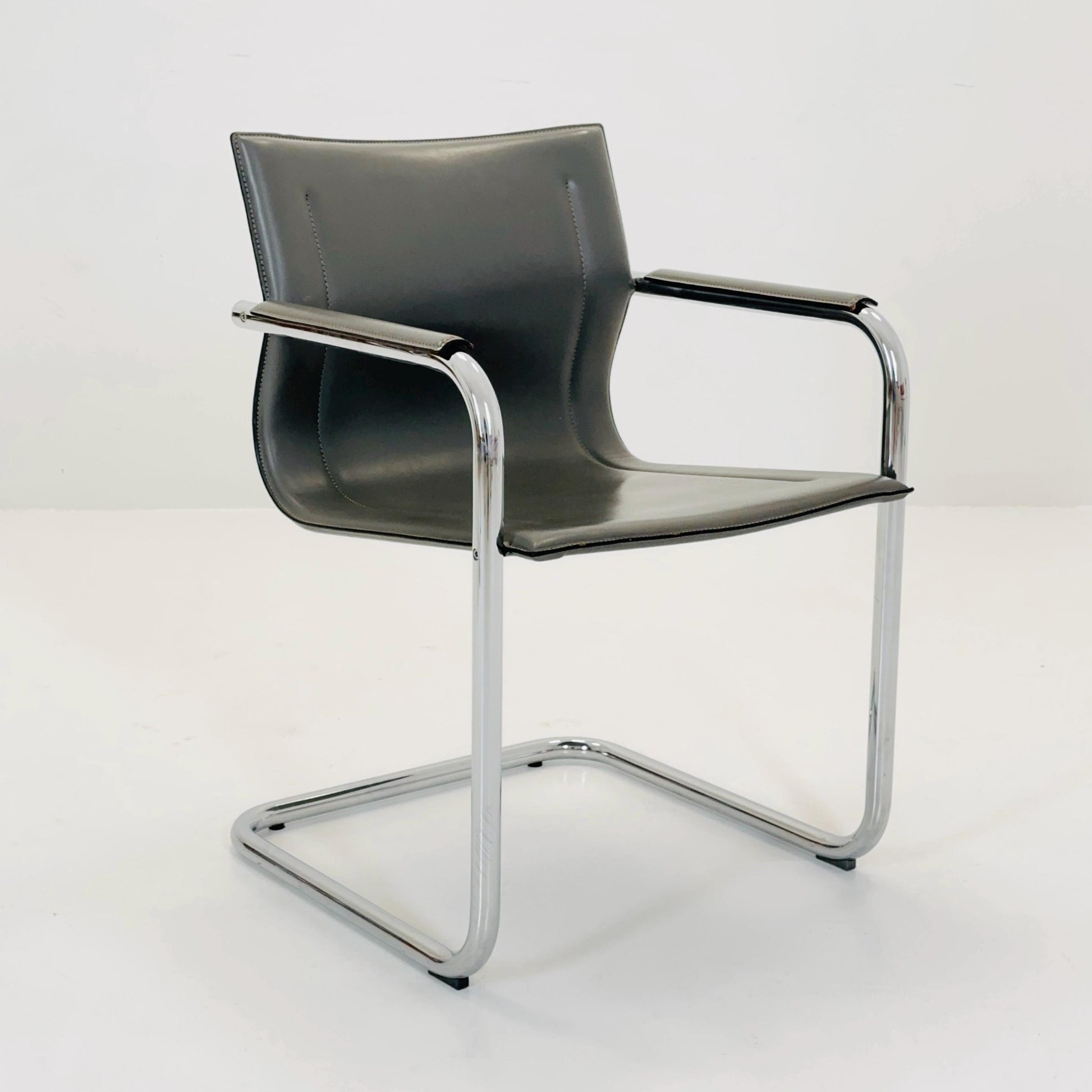 Mid century Italian Cantilever MG15 leather Armchair by Matteo Grassi, 1970s
