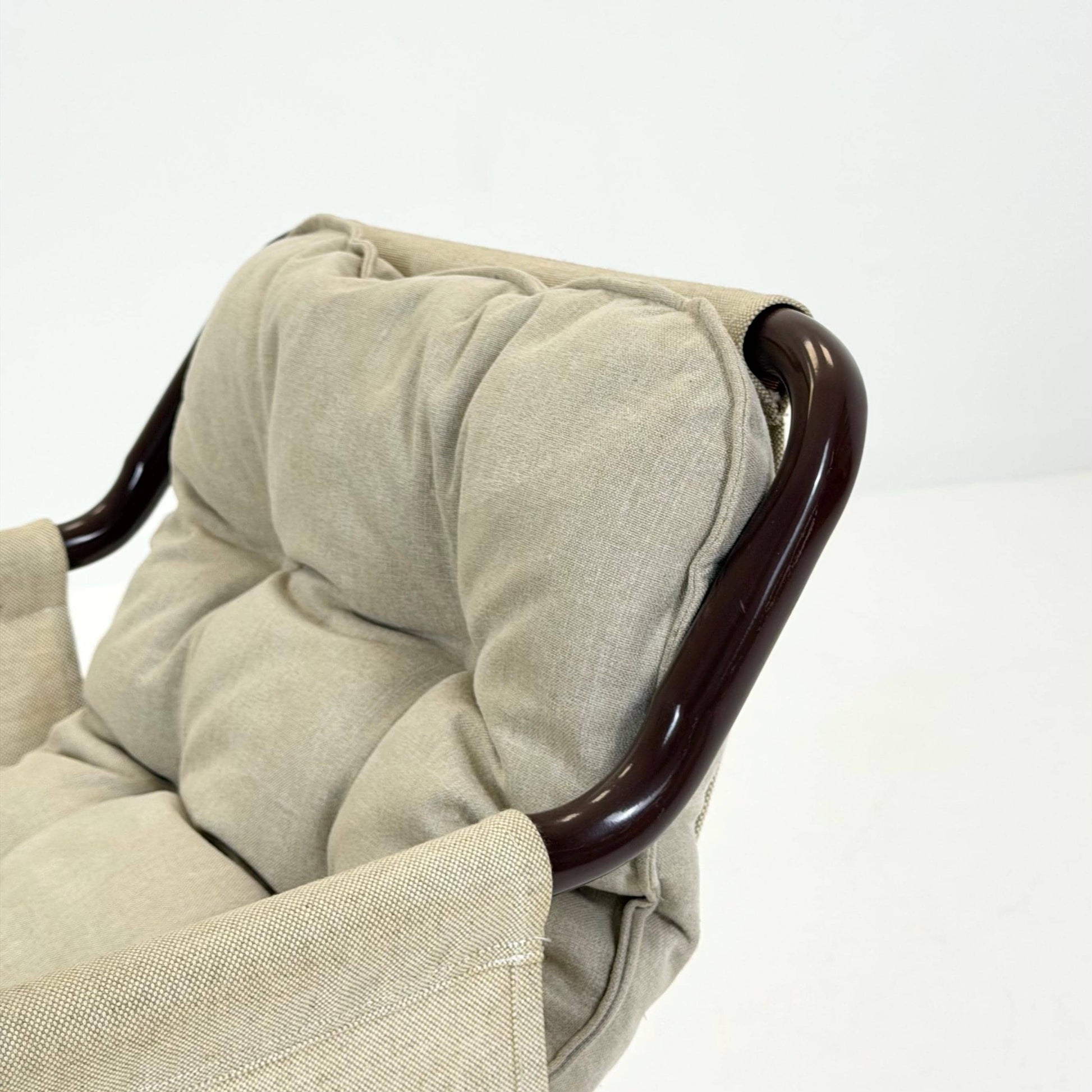 Mid century century Bauhaus tubular canvas armchair for Tomas Jelinek by IKEA 1980s