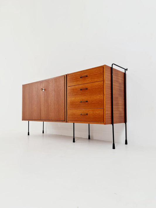 Mid Century Modern German teak Sideboard By Omnia Hilker Möbel , 1950s