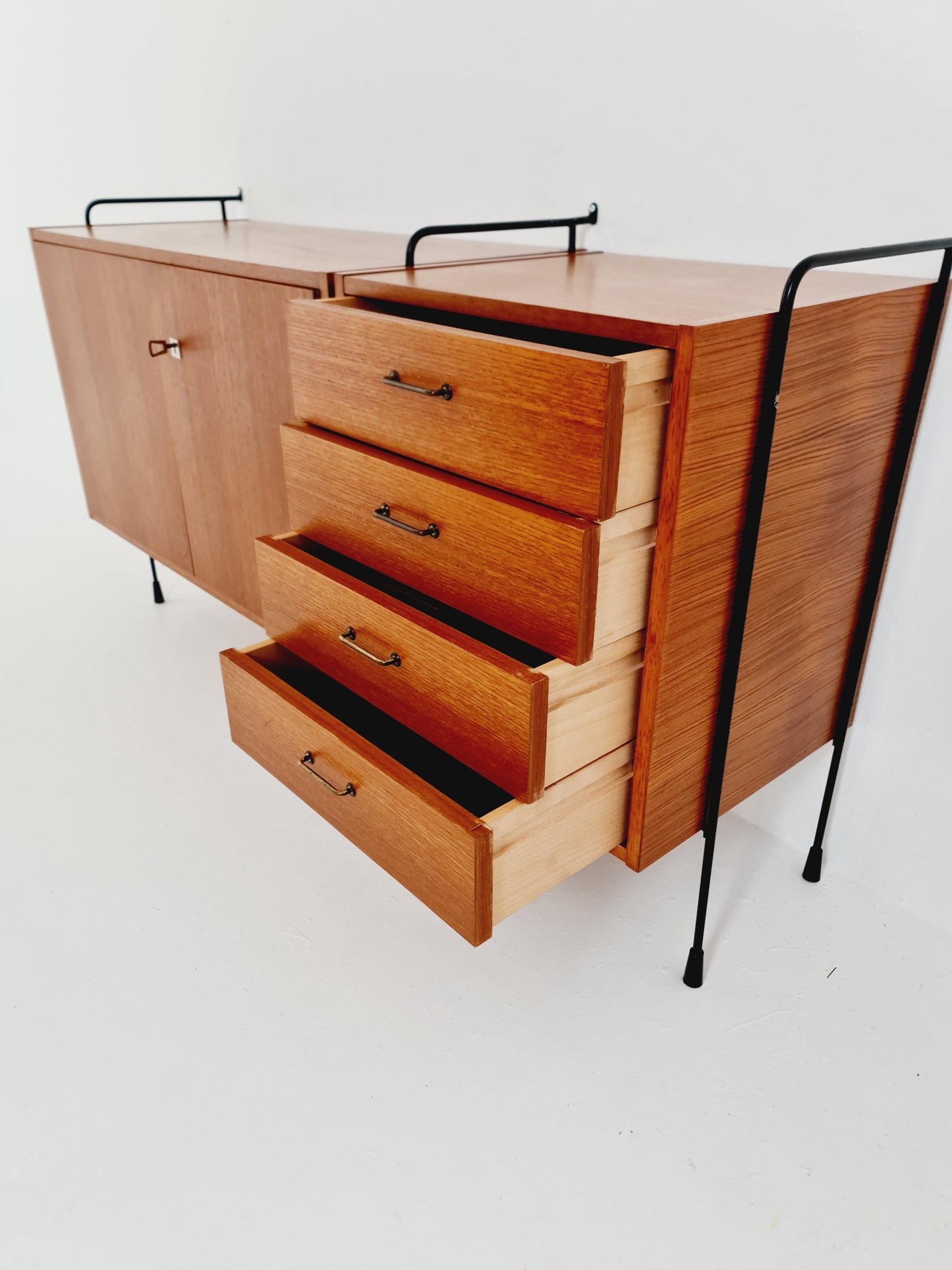 Mid Century Modern German teak Sideboard By Omnia Hilker Möbel , 1950s