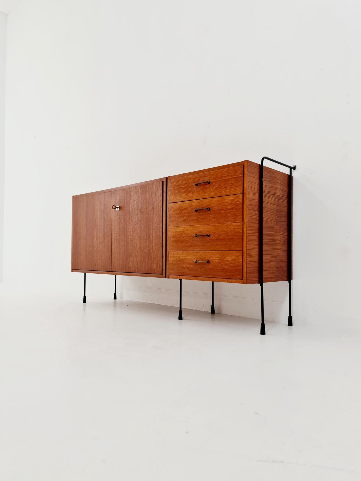 Mid Century Modern German teak Sideboard By Omnia Hilker Möbel , 1950s