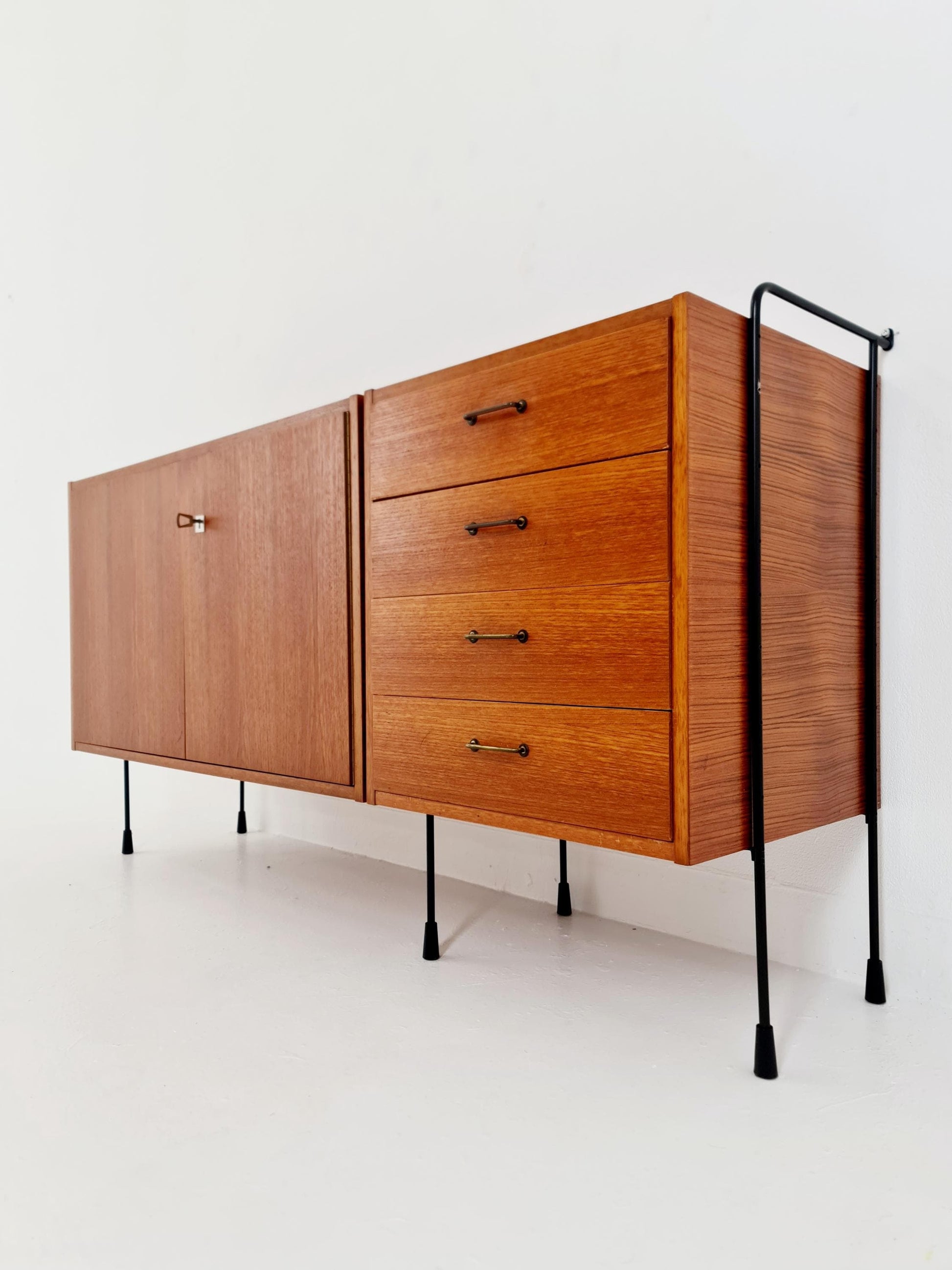 Mid Century Modern German teak Sideboard By Omnia Hilker Möbel , 1950s