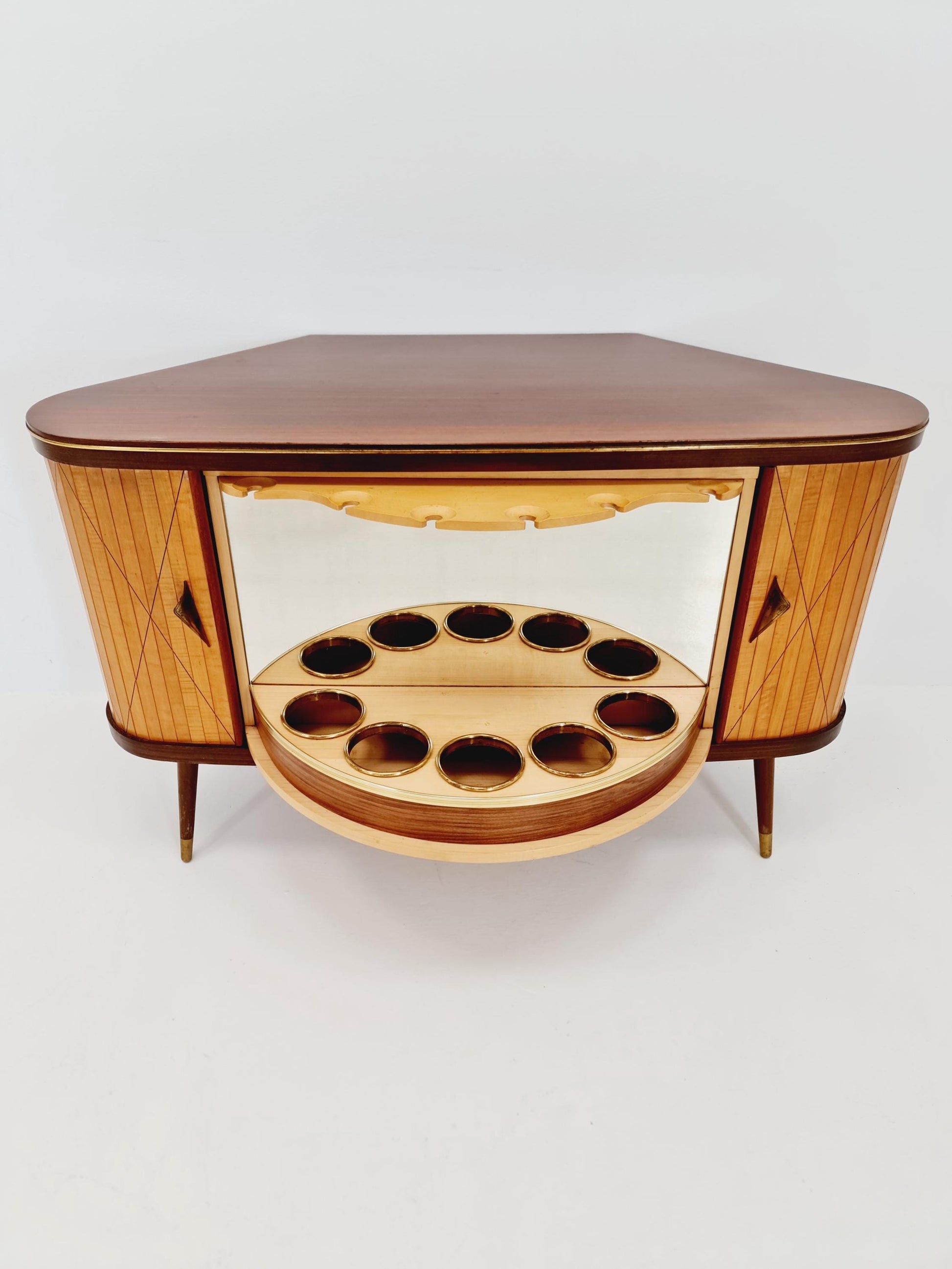 Rare Mid century Corner German bar/ sideboard, 1950s