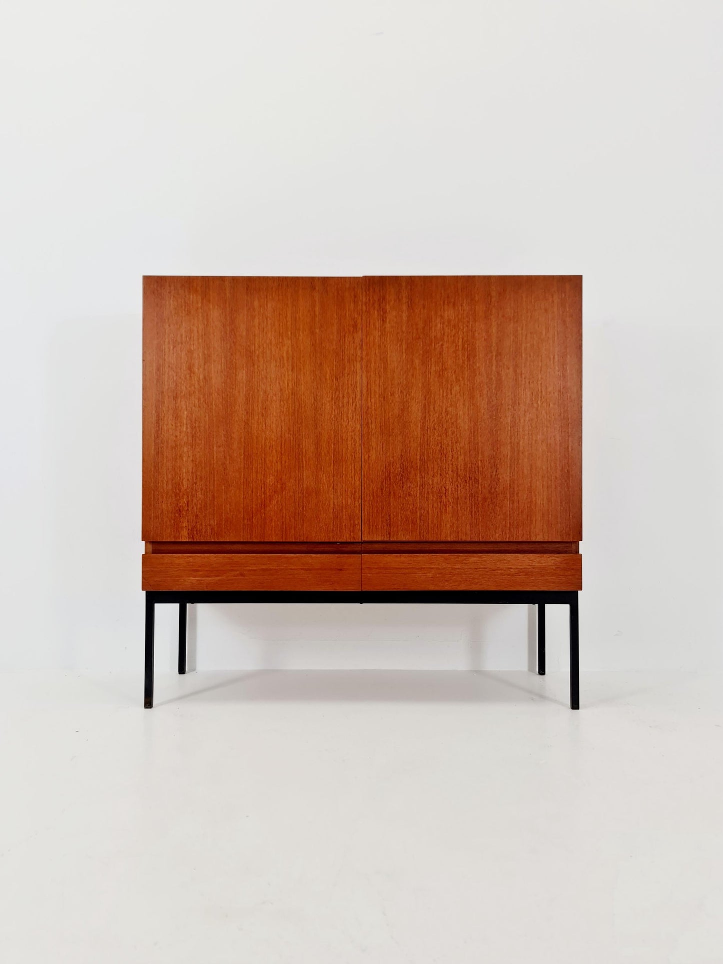 Rare Mid Century Modern Teak German Highboard By Dieter Waeckerlin for Behr Model S21 , 1950s