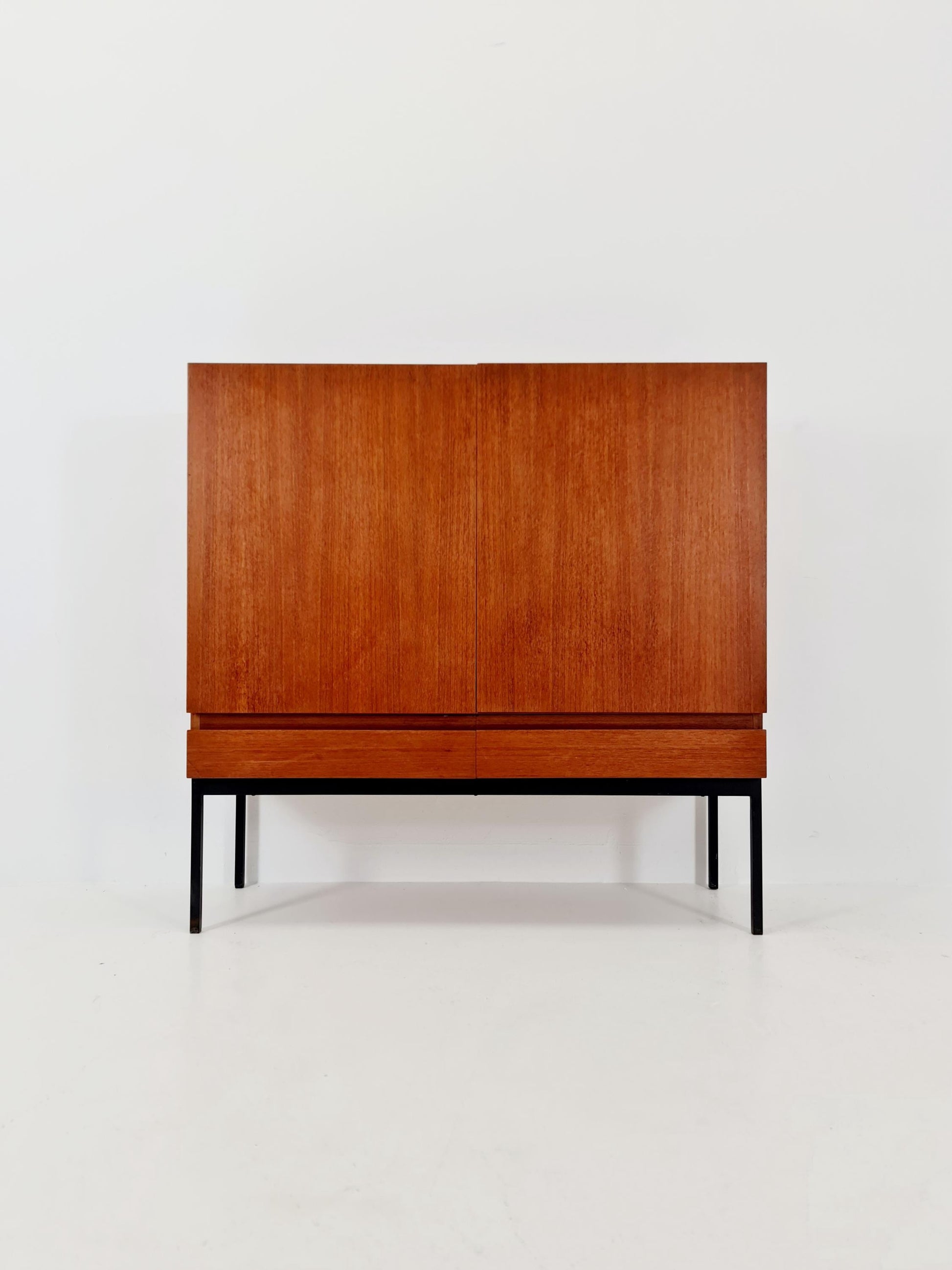 Rare Mid Century Modern Teak German Highboard By Dieter Waeckerlin for Behr Model S21 , 1950s