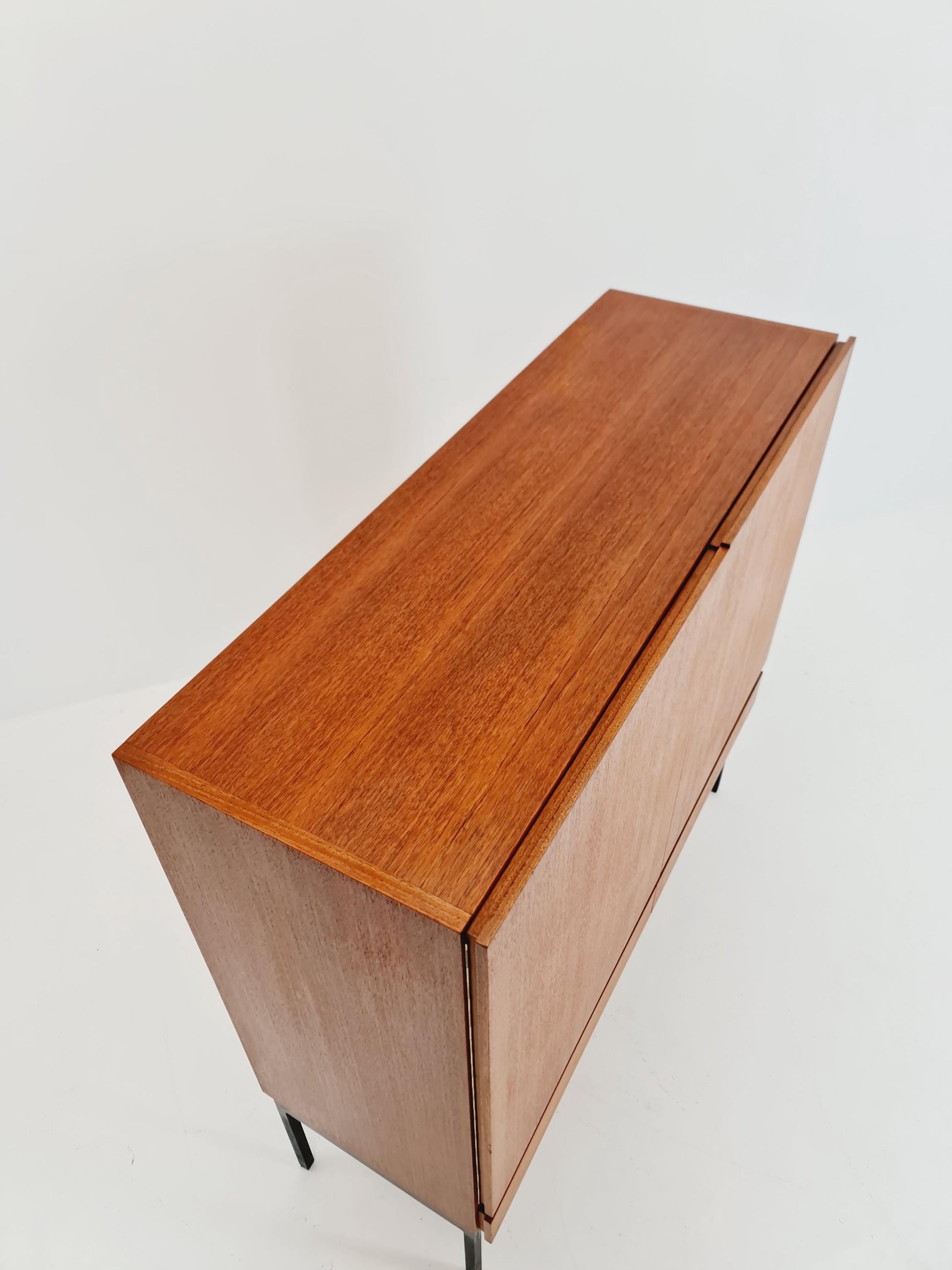 Rare Mid Century Modern Teak German Highboard By Dieter Waeckerlin for Behr Model S21 , 1950s