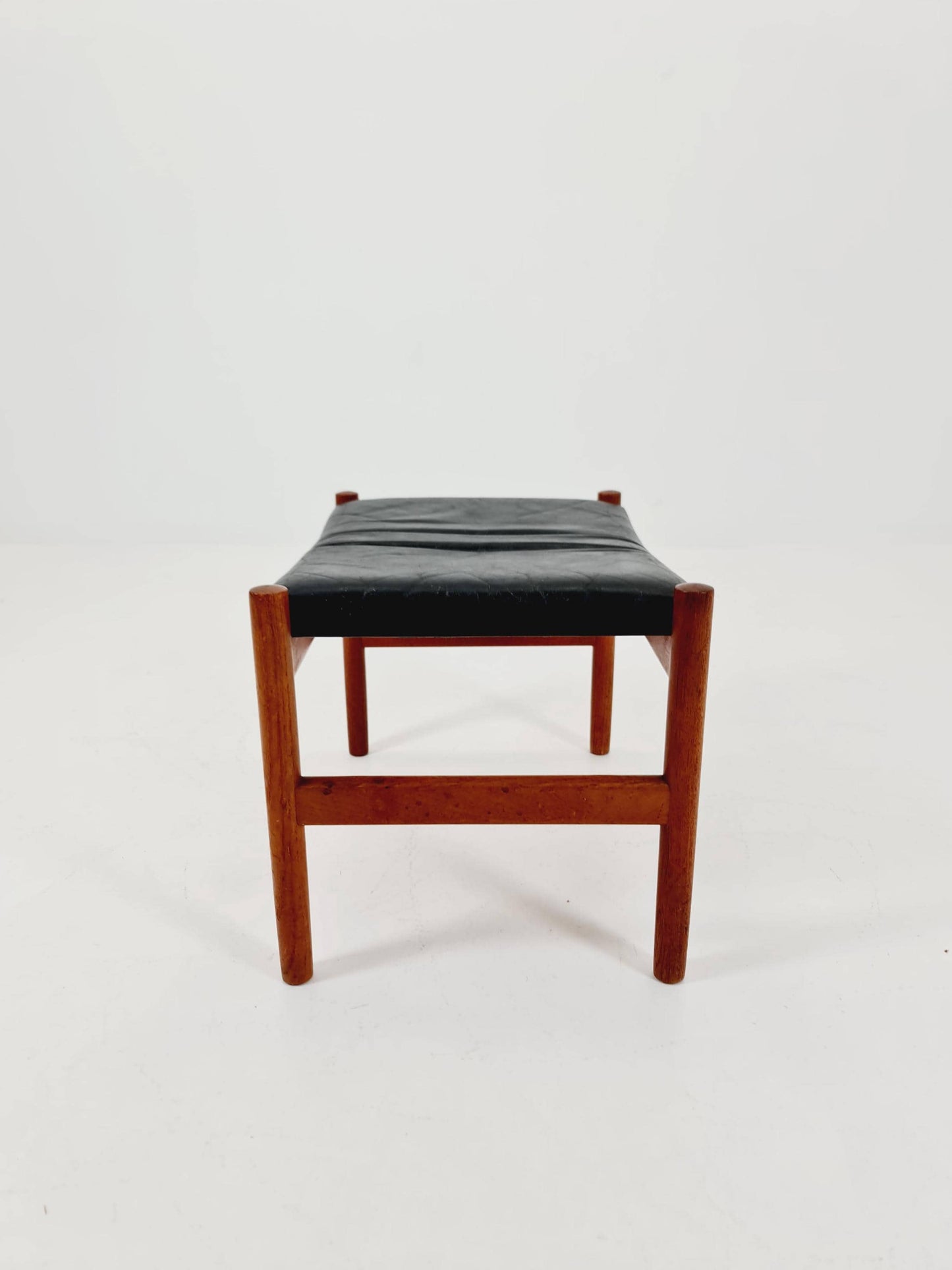 Vintage Danish teak dining stool ottoman by Hugo Fradsen for spottrup , 1960s