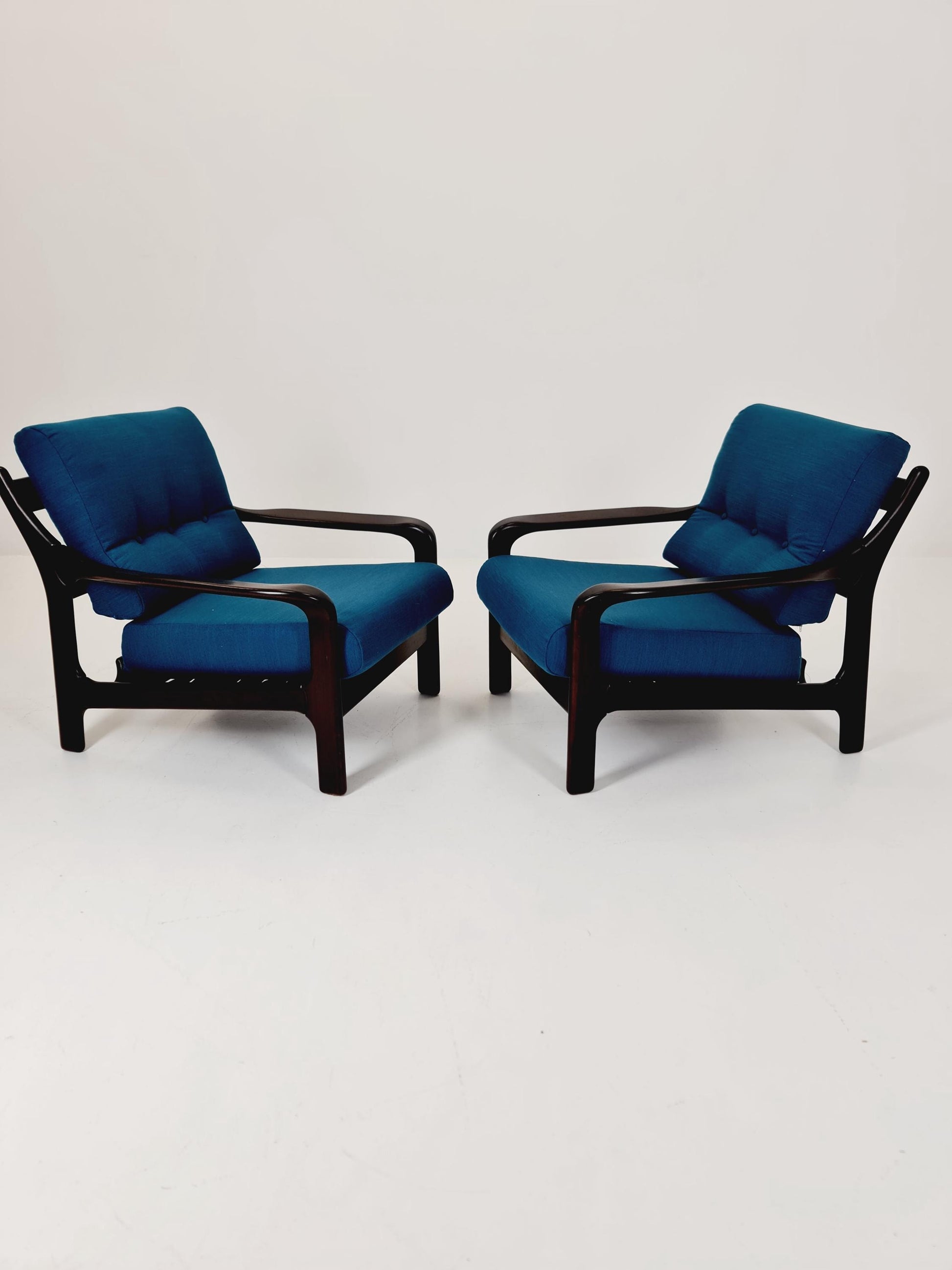 Midcentury German Set of 2 space age lounge chairs , 1970s