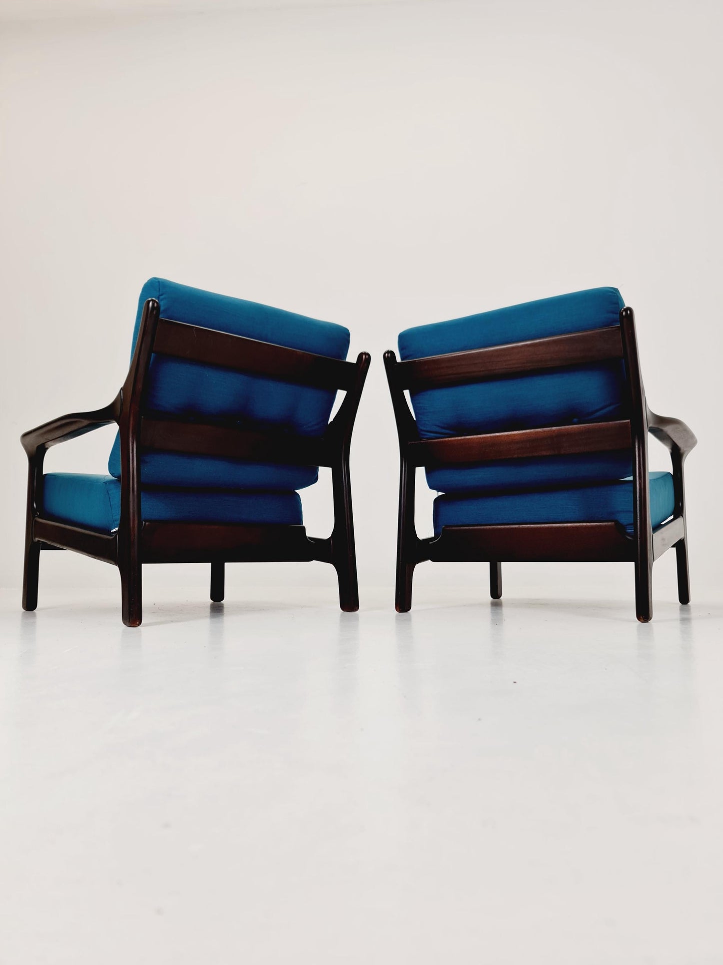 Midcentury German Set of 2 space age lounge chairs , 1970s