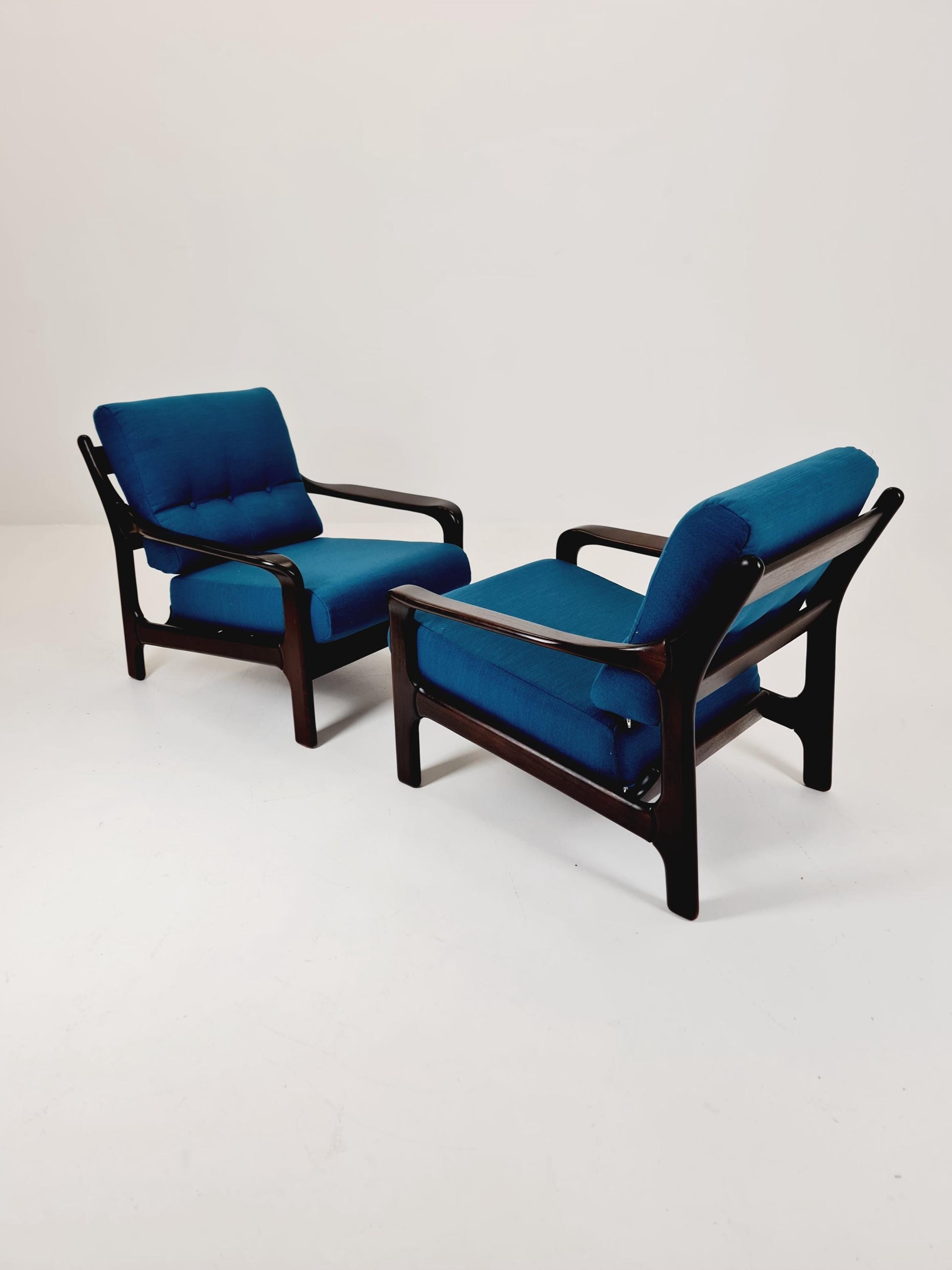 Midcentury German Set of 2 space age lounge chairs , 1970s