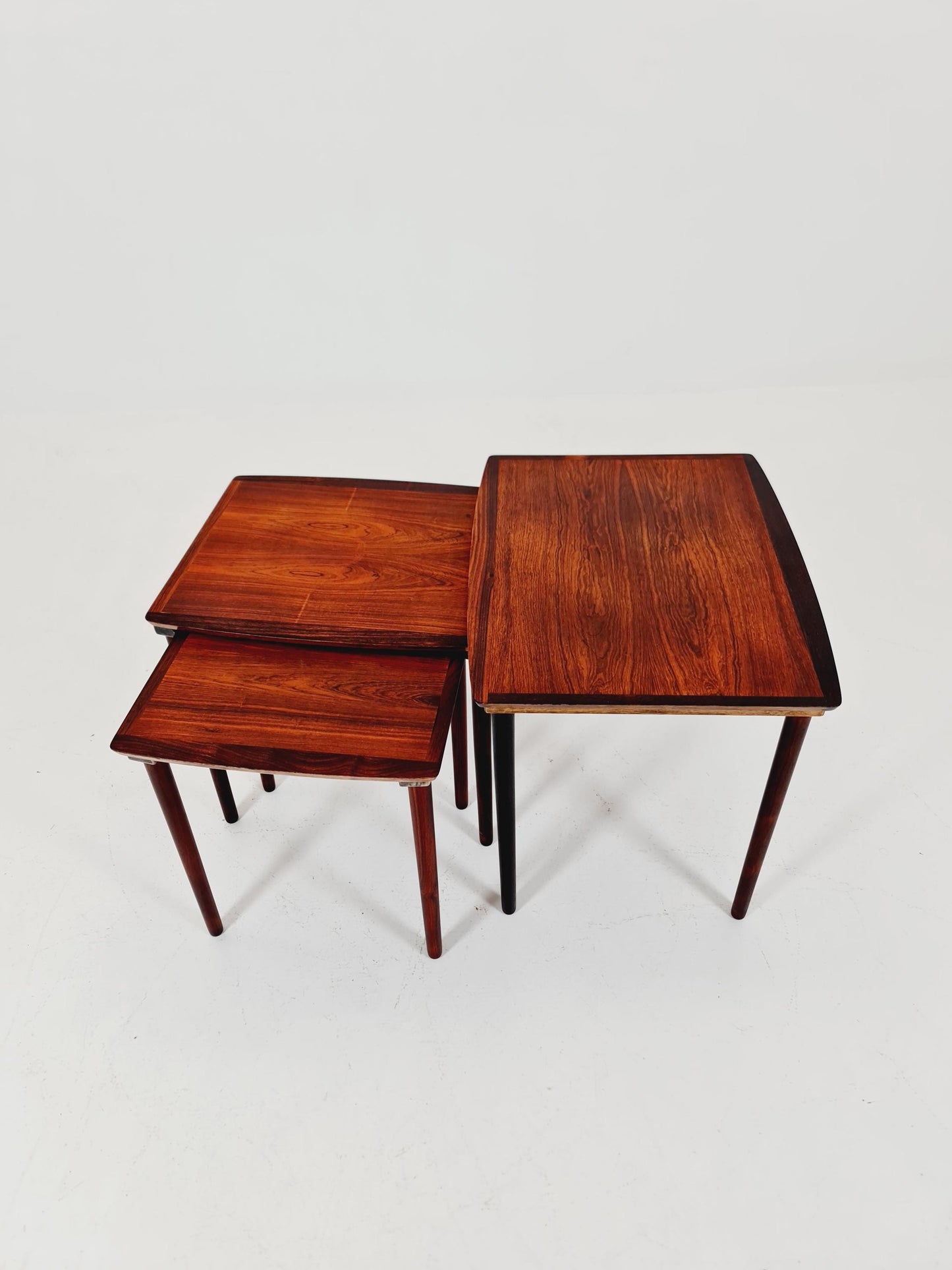Midcentury danish Rosewood nesting tables/ side tables by Poul Jensen for selig, 1960s