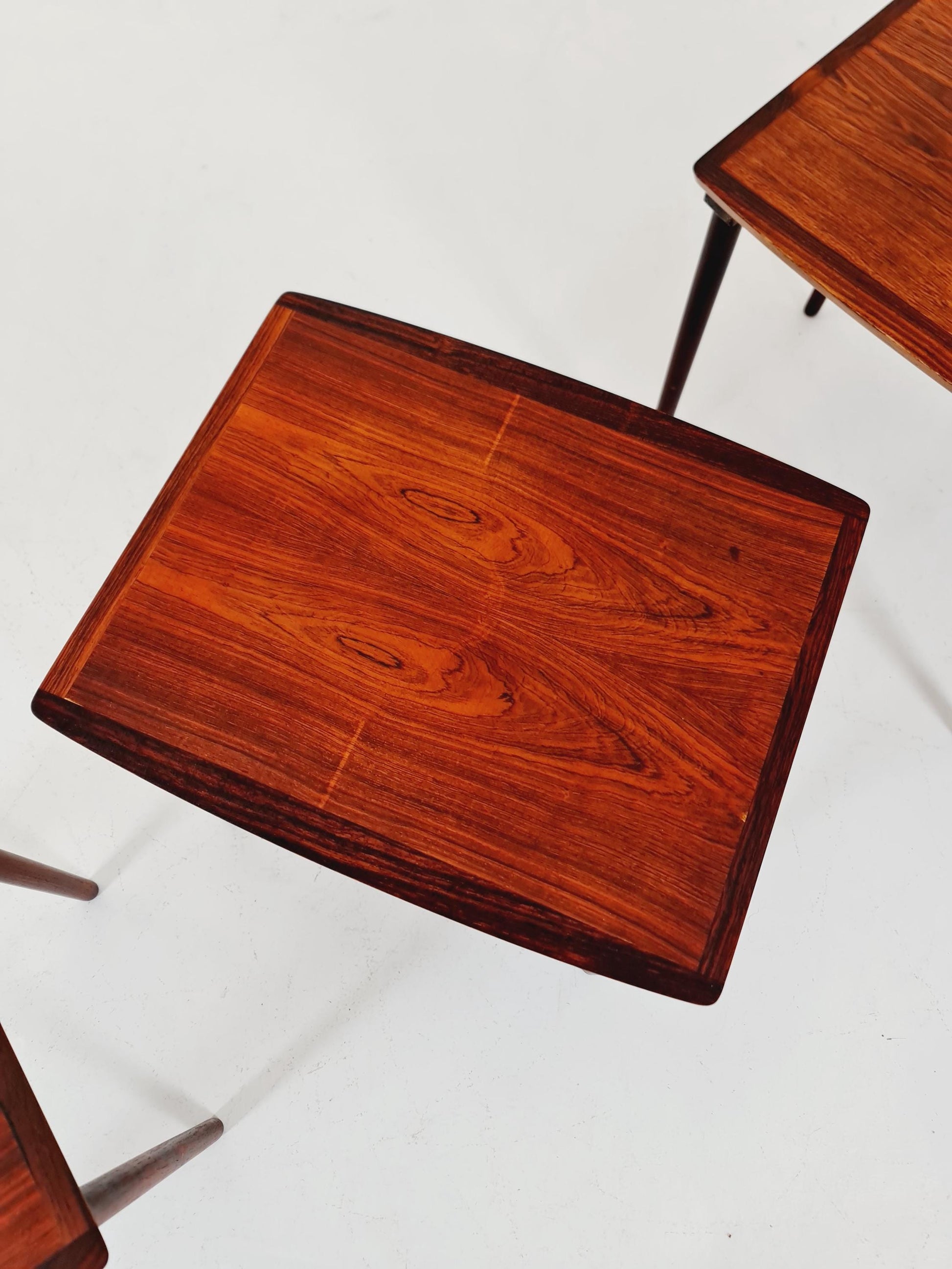 Midcentury danish Rosewood nesting tables/ side tables by Poul Jensen for selig, 1960s