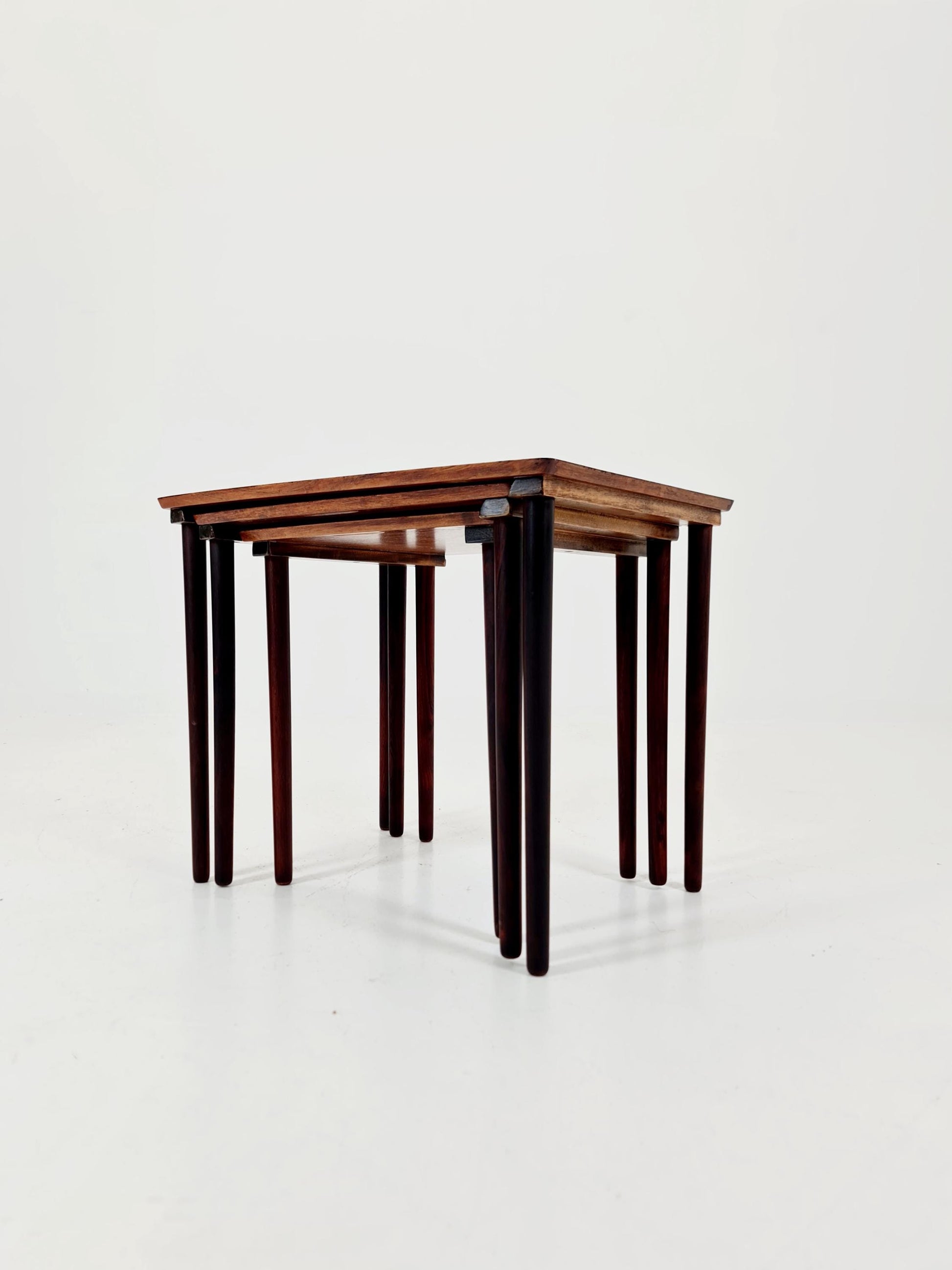 Midcentury danish Rosewood nesting tables/ side tables by Poul Jensen for selig, 1960s