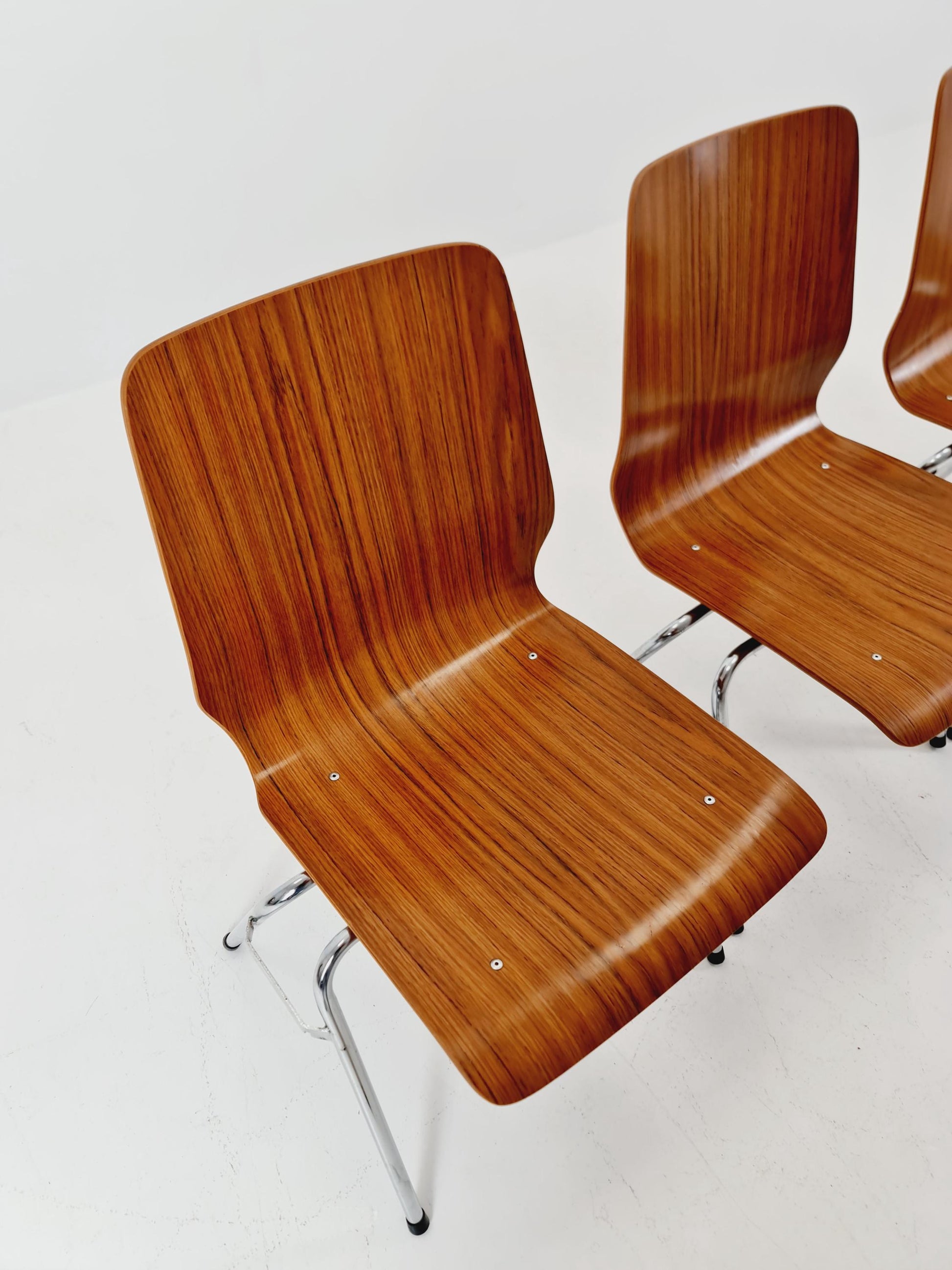 mid century teak Chairs ,West german ,1970 set of 4