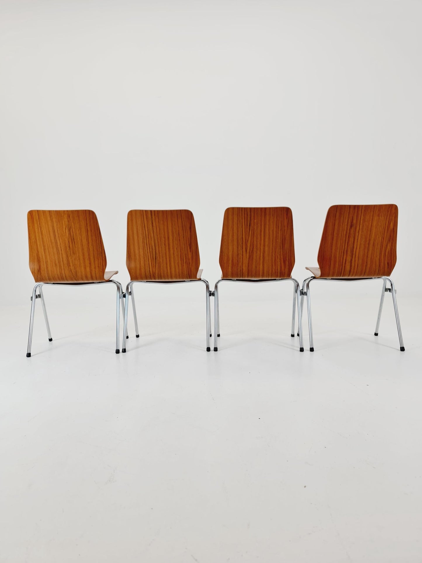mid century teak Chairs ,West german ,1970 set of 4