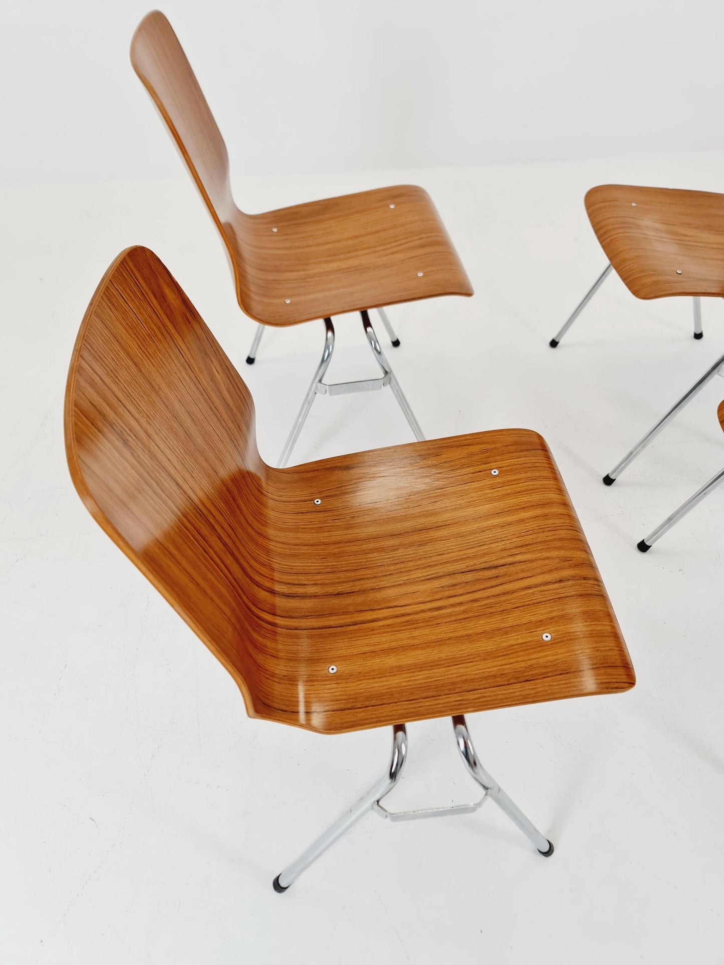 mid century teak Chairs ,West german ,1970 set of 4