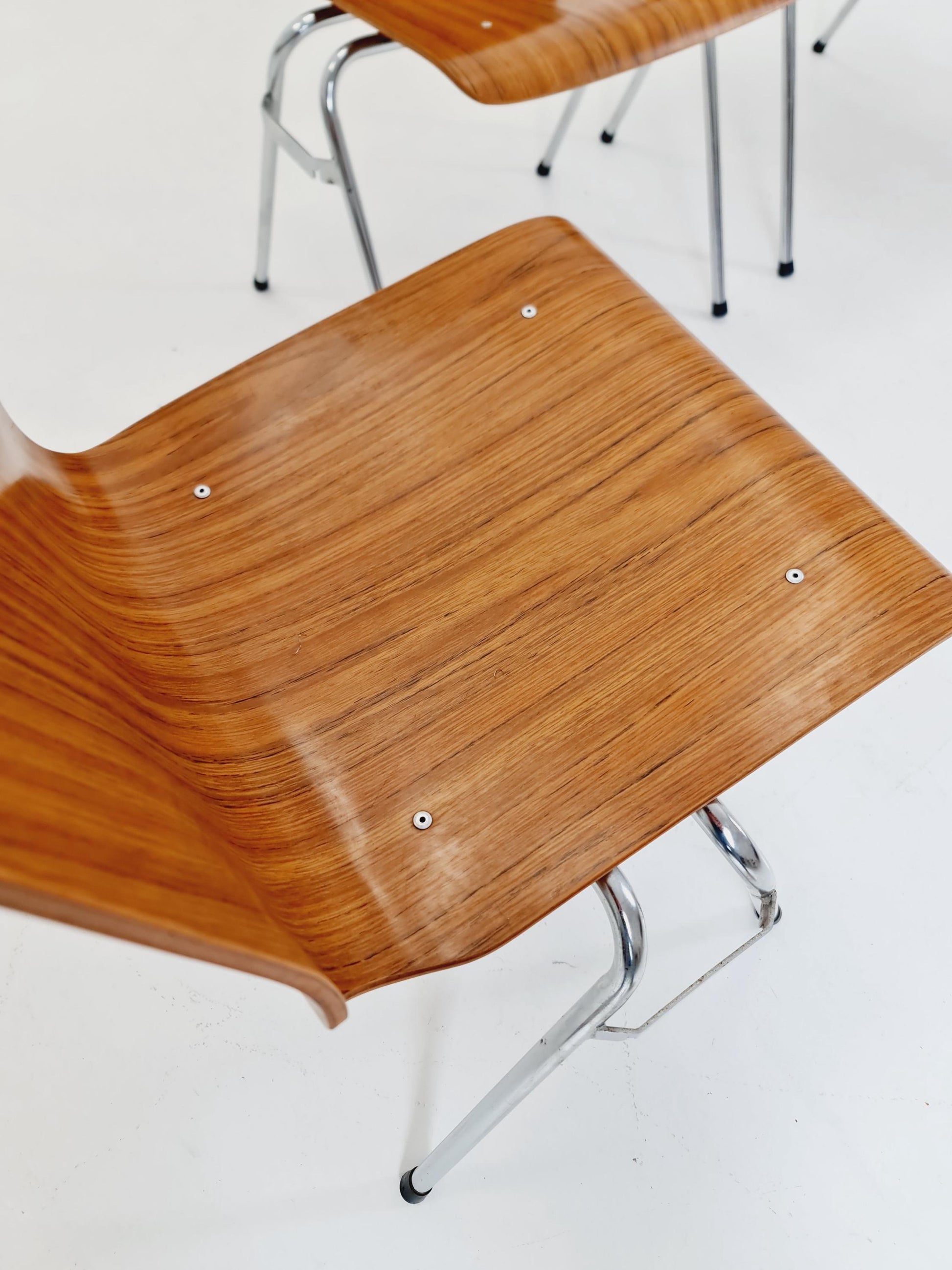 mid century teak Chairs ,West german ,1970 set of 4