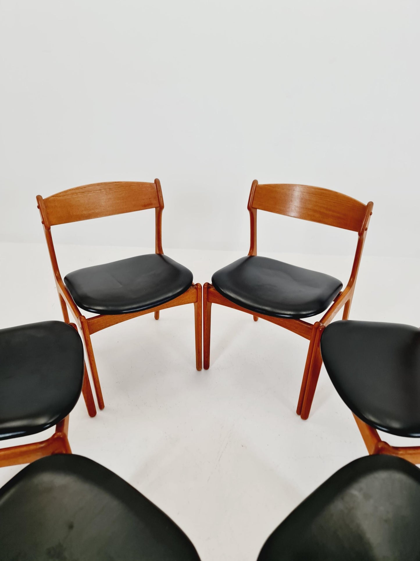 Vintage Danish teak dining/desk chairs by Erik Buch for O D Möbler, 1960s Set of 6