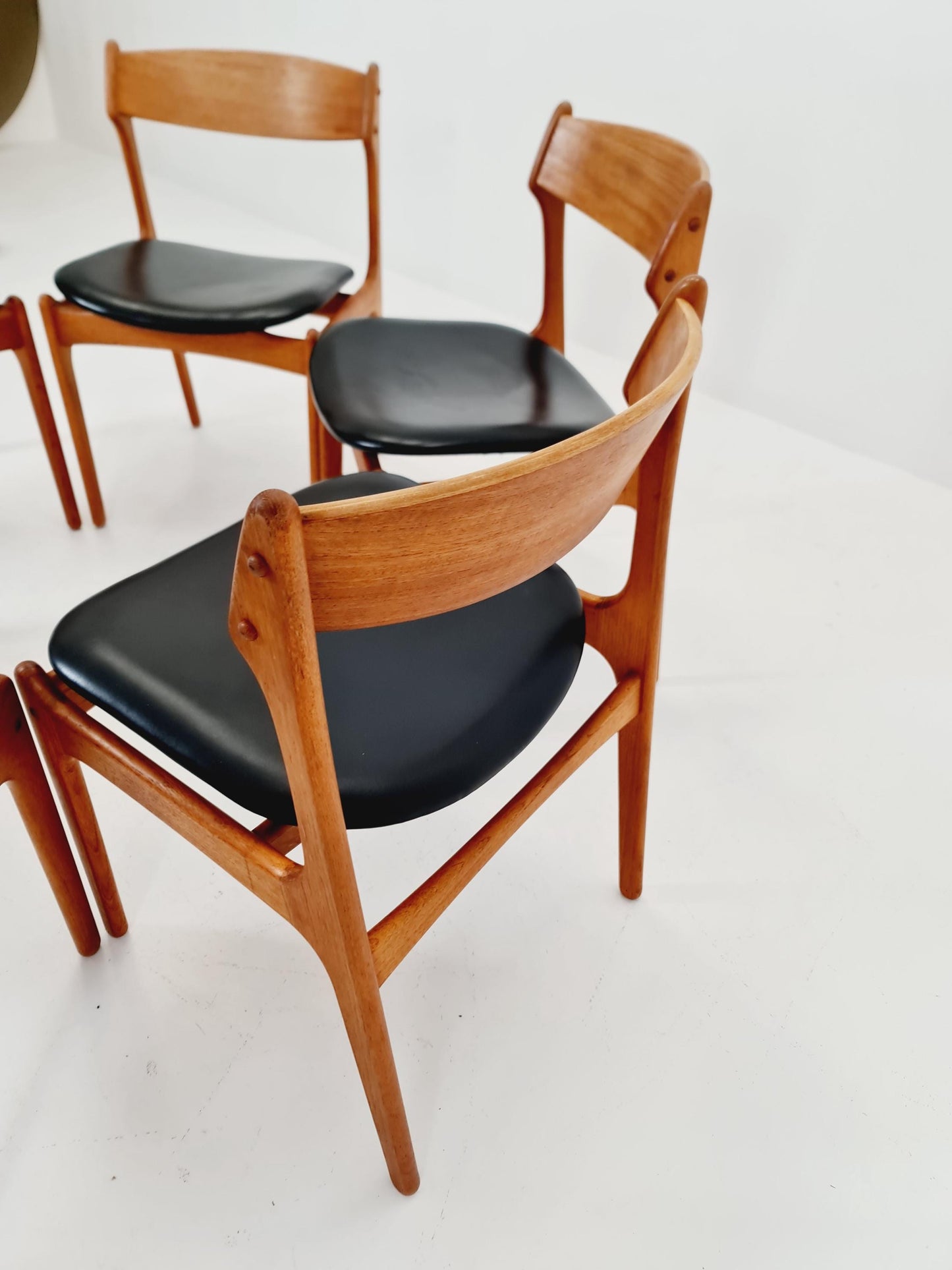 Vintage Danish teak dining/desk chairs by Erik Buch for O D Möbler, 1960s Set of 6