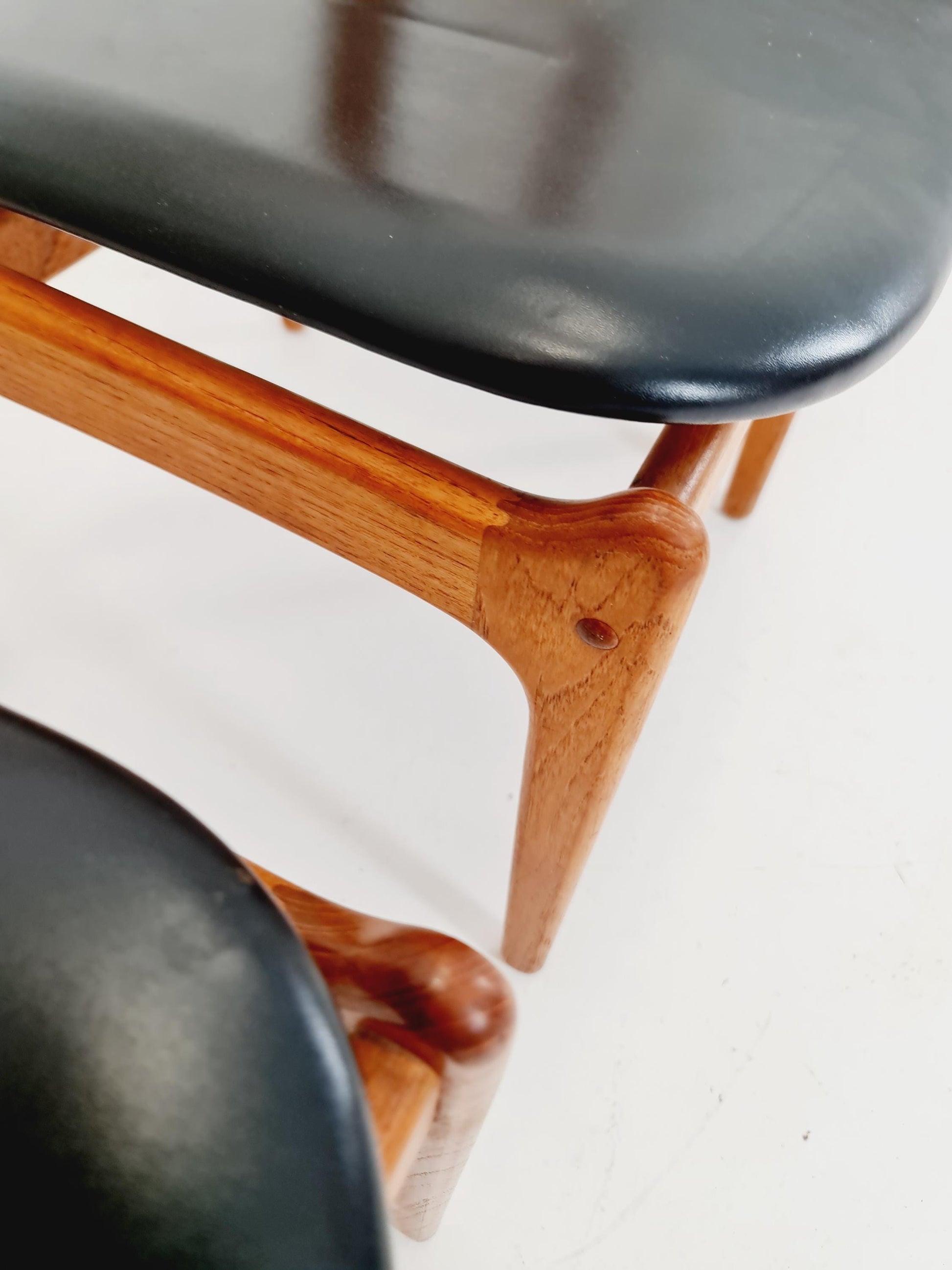 Vintage Danish teak dining/desk chairs by Erik Buch for O D Möbler, 1960s Set of 6