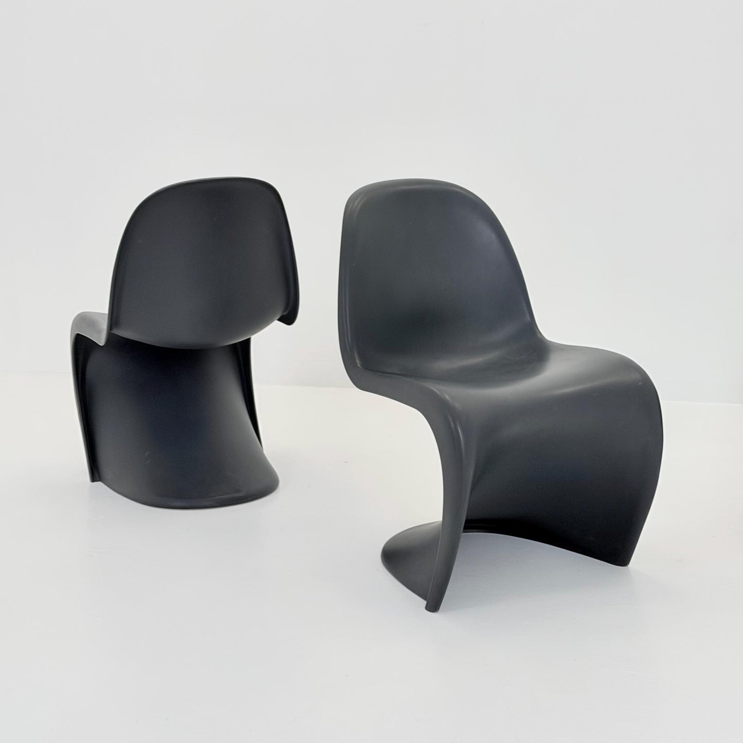 1 of 3 Orginal Limited Edition Verner Panton chair in anthrazit dark grey ABS germany by Vitra 2012