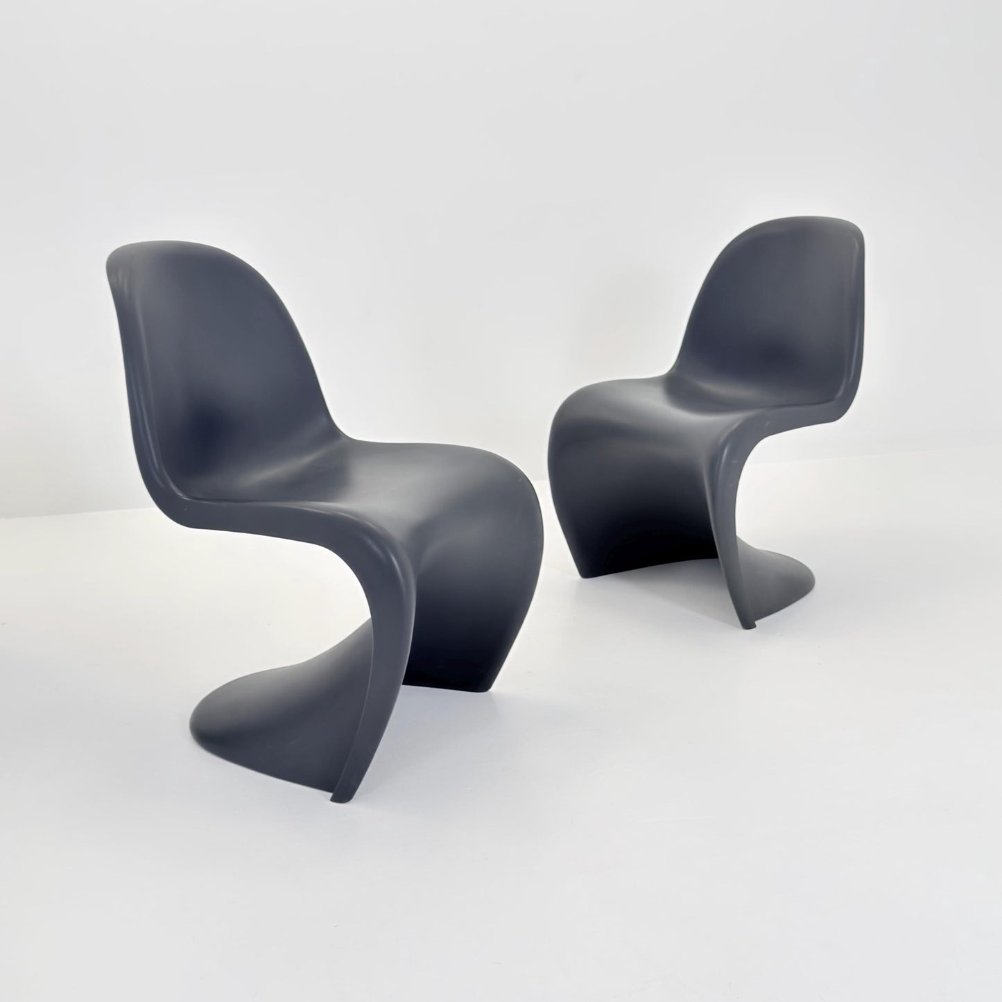 1 of 3 Orginal Limited Edition Verner Panton chair in anthrazit dark grey ABS germany by Vitra 2012