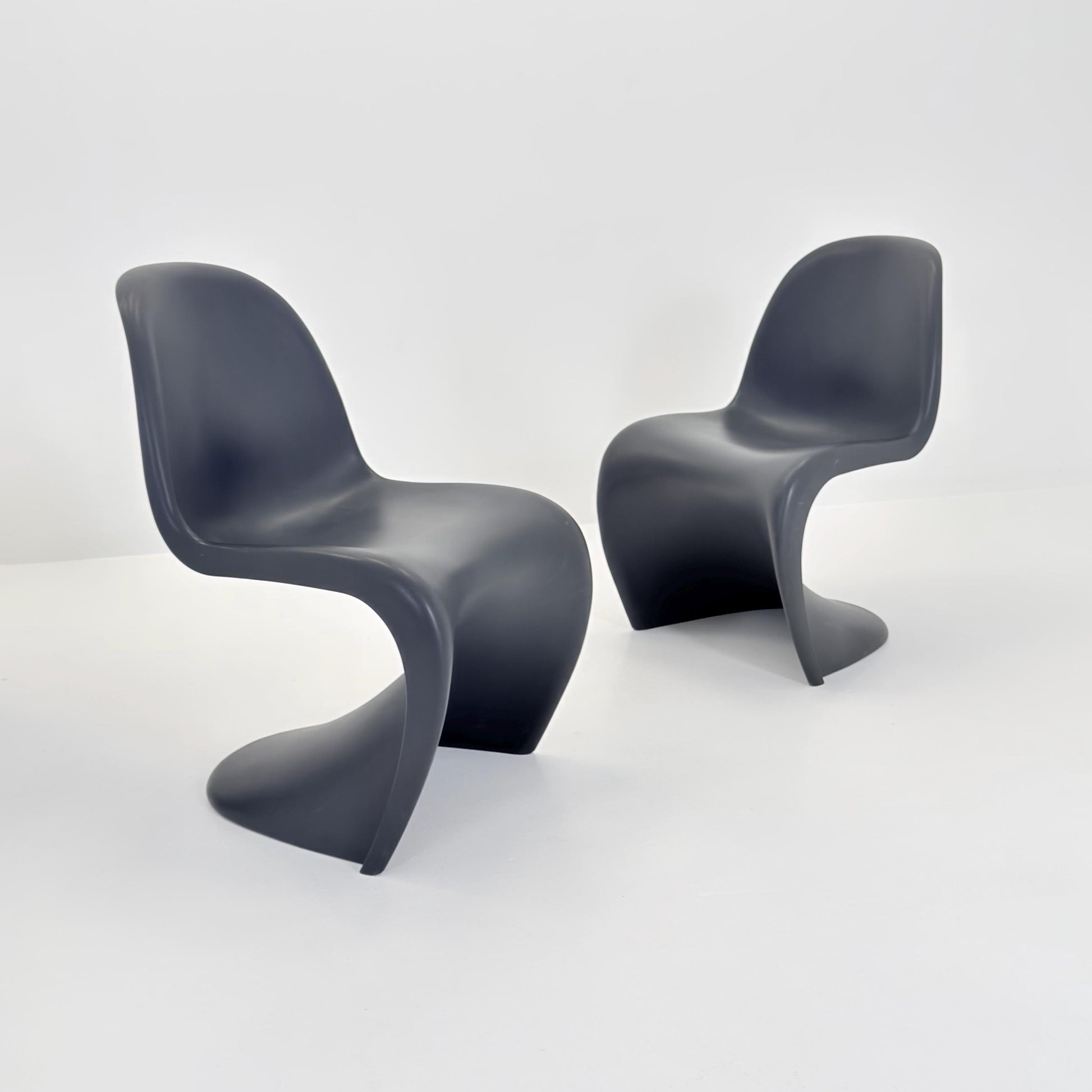 1 of 3 Orginal Limited Edition Verner Panton chair in anthrazit dark grey ABS germany by Vitra 2012