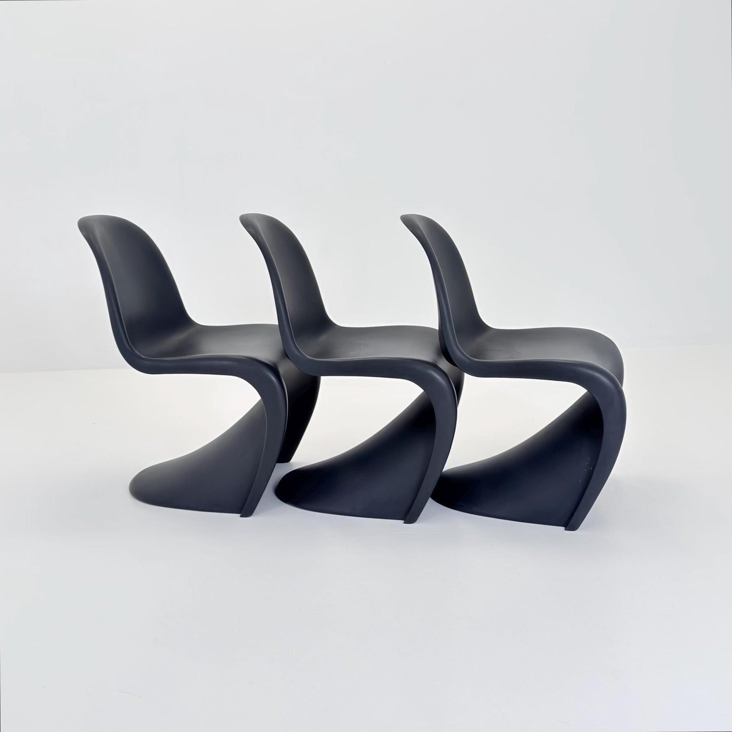1 of 3 Orginal Limited Edition Verner Panton chair in anthrazit dark grey ABS germany by Vitra 2012