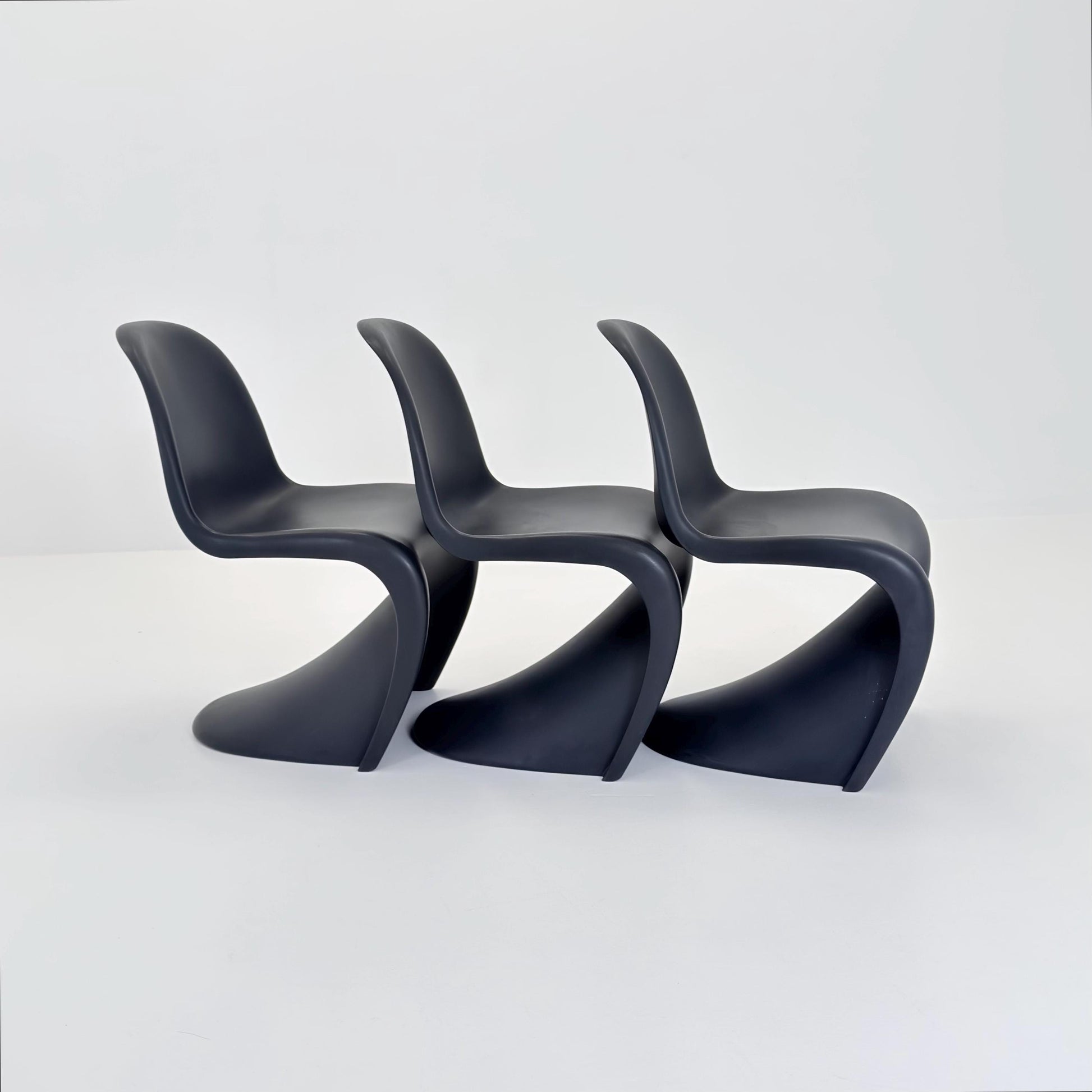 1 of 3 Orginal Limited Edition Verner Panton chair in anthrazit dark grey ABS germany by Vitra 2012