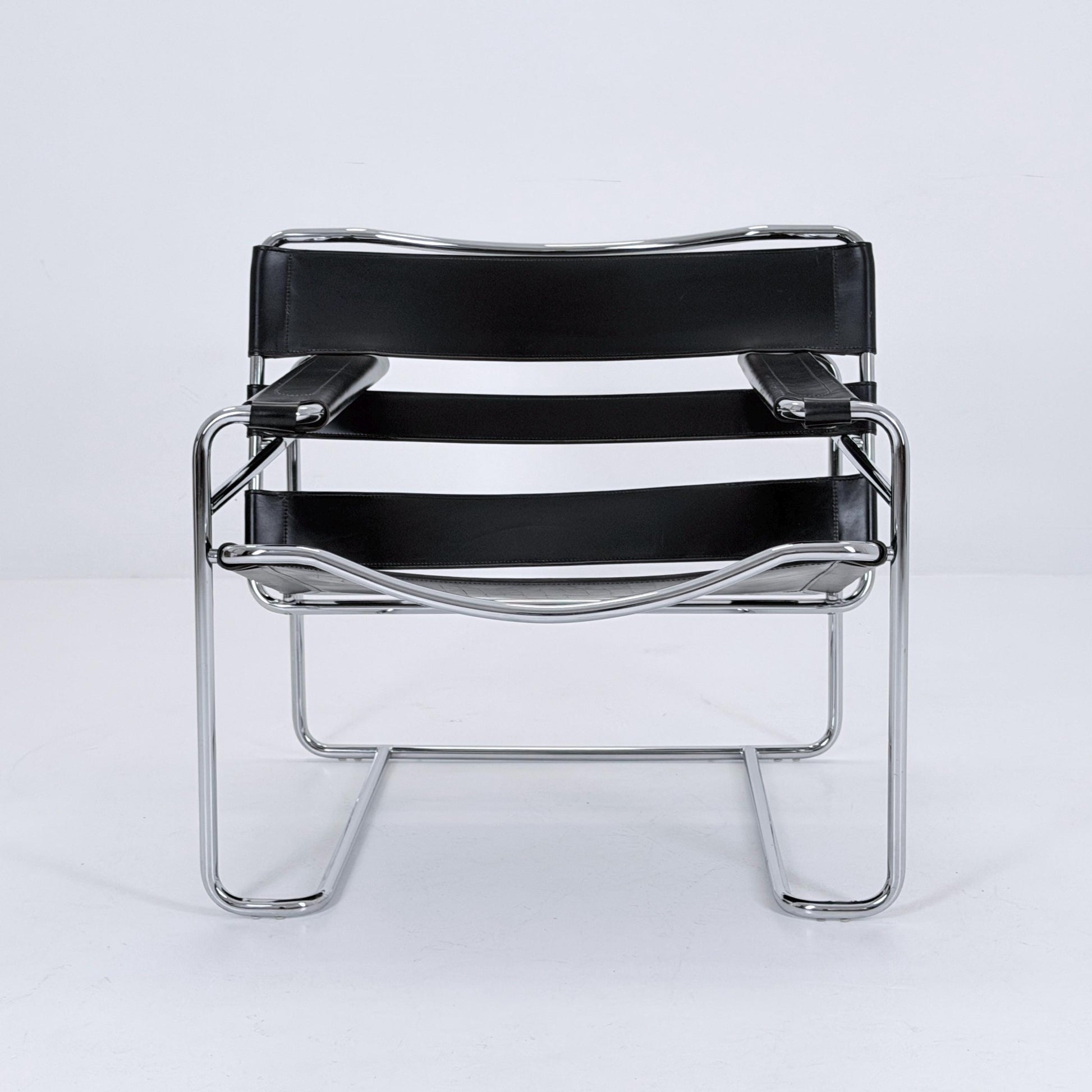 Mid century Bauhaus lounge chair/ lounge chair style of Wassily B3 armchair Italy 1980s
